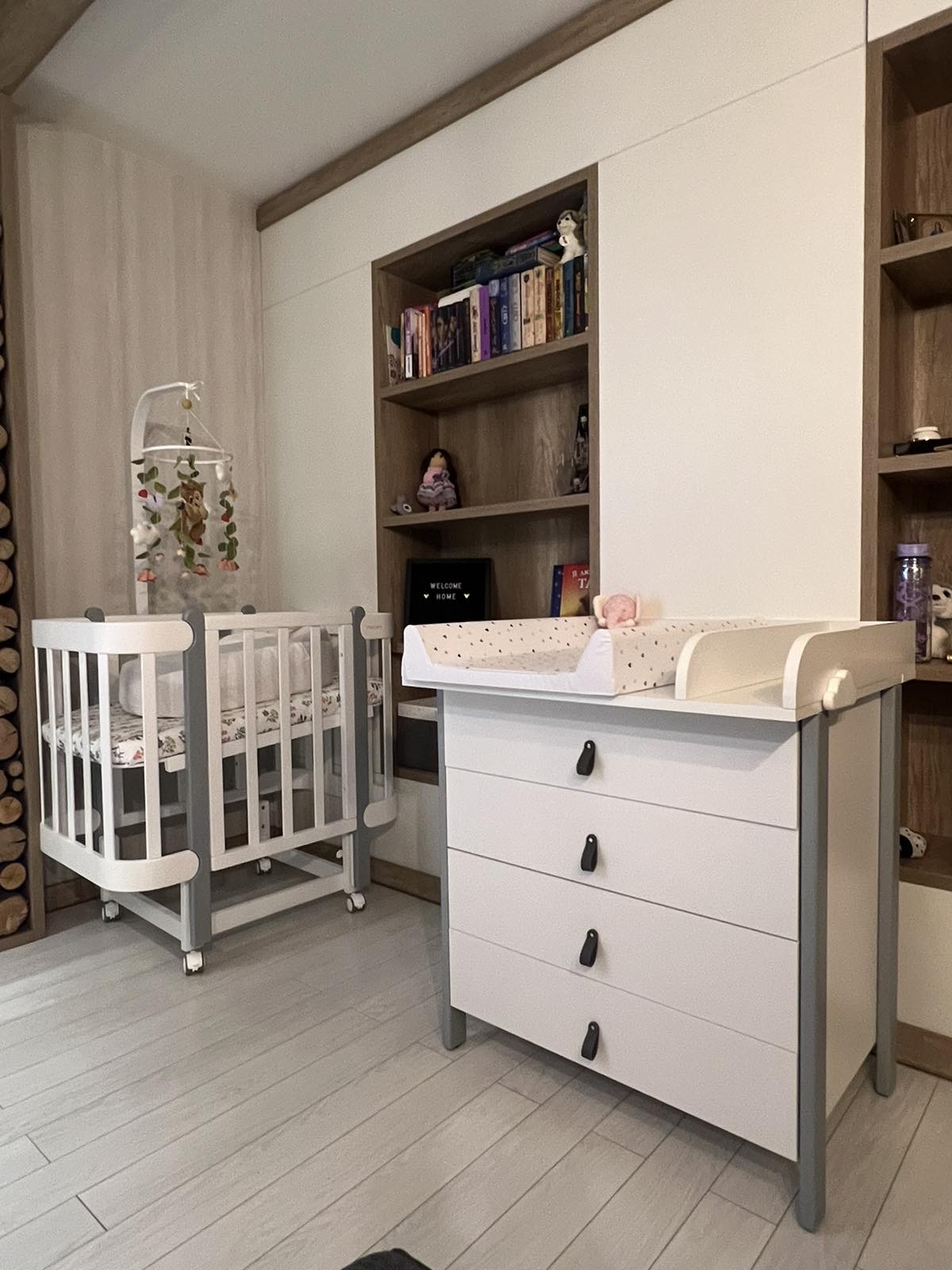 Comoda Scandi Alb/Gri
