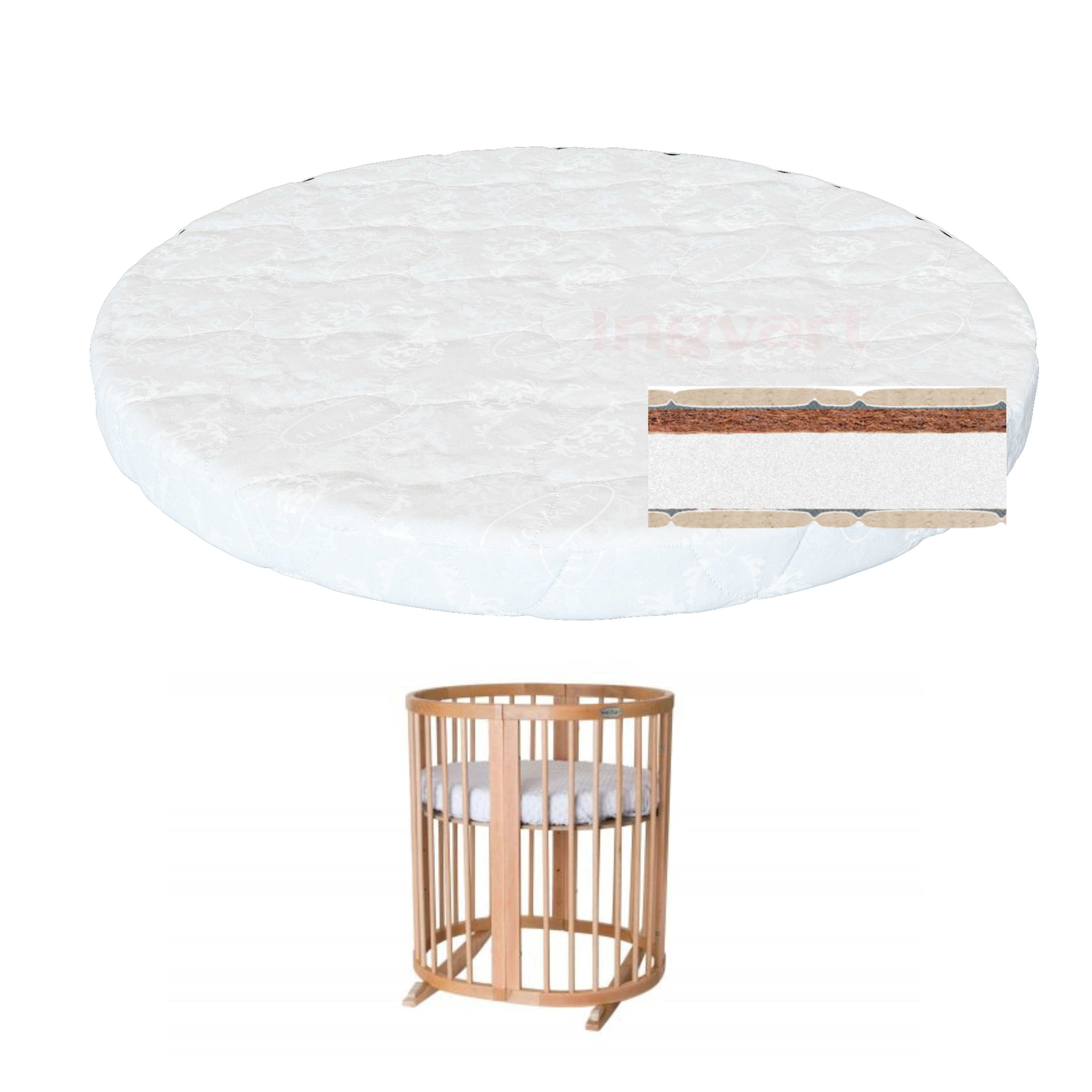 Saltea pentru patucul Smart Cocos+latex 72*72