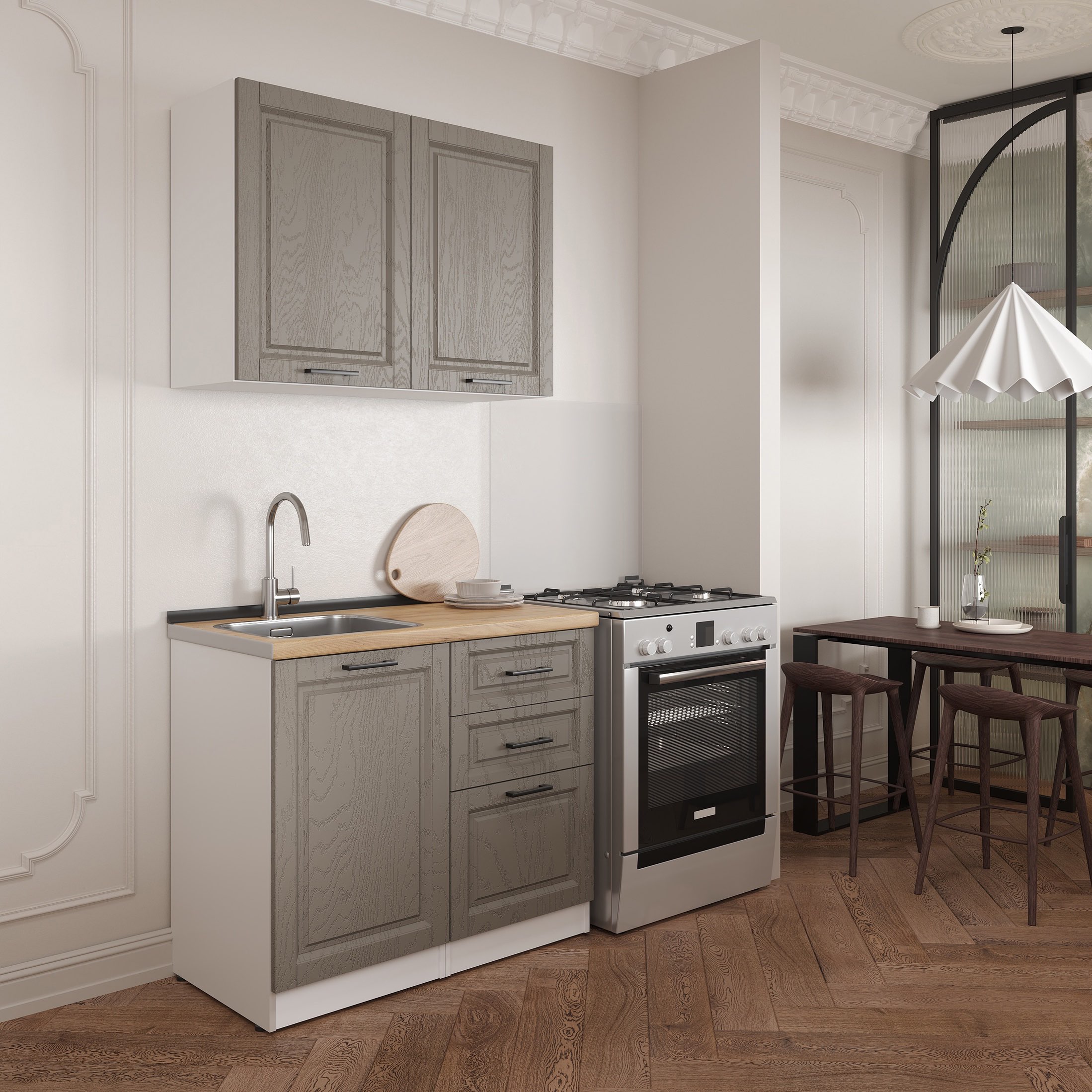 Kitchen: Melisa Classic, Gold Oak, 100 cm.