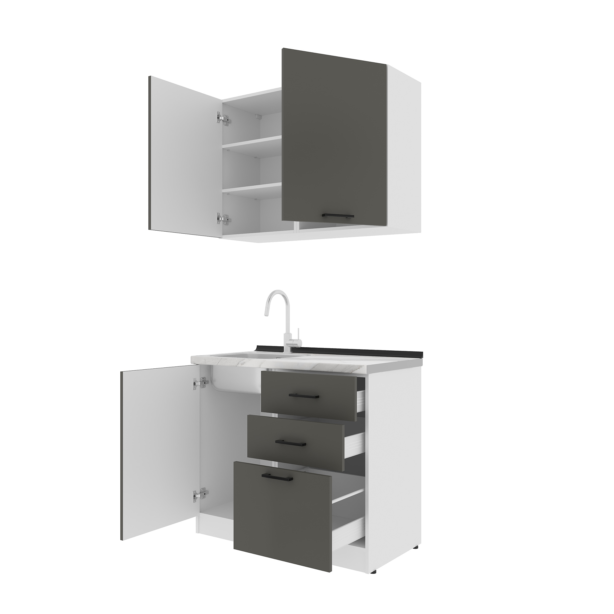 Kitchen: Melisa Modern, Marble, 100 cm