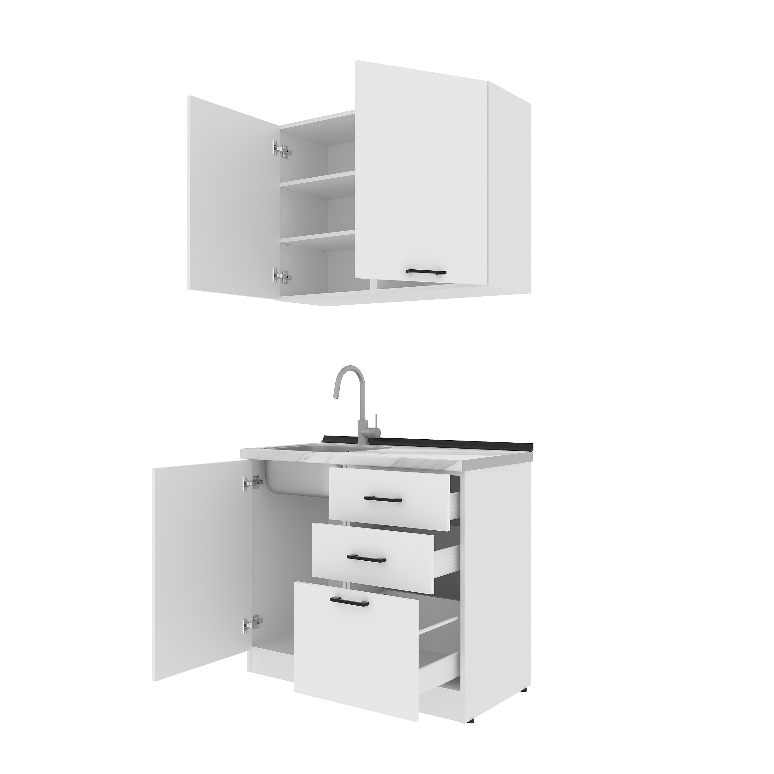 Set bucătărie: Melisa Modern, Marmură, 100 cm