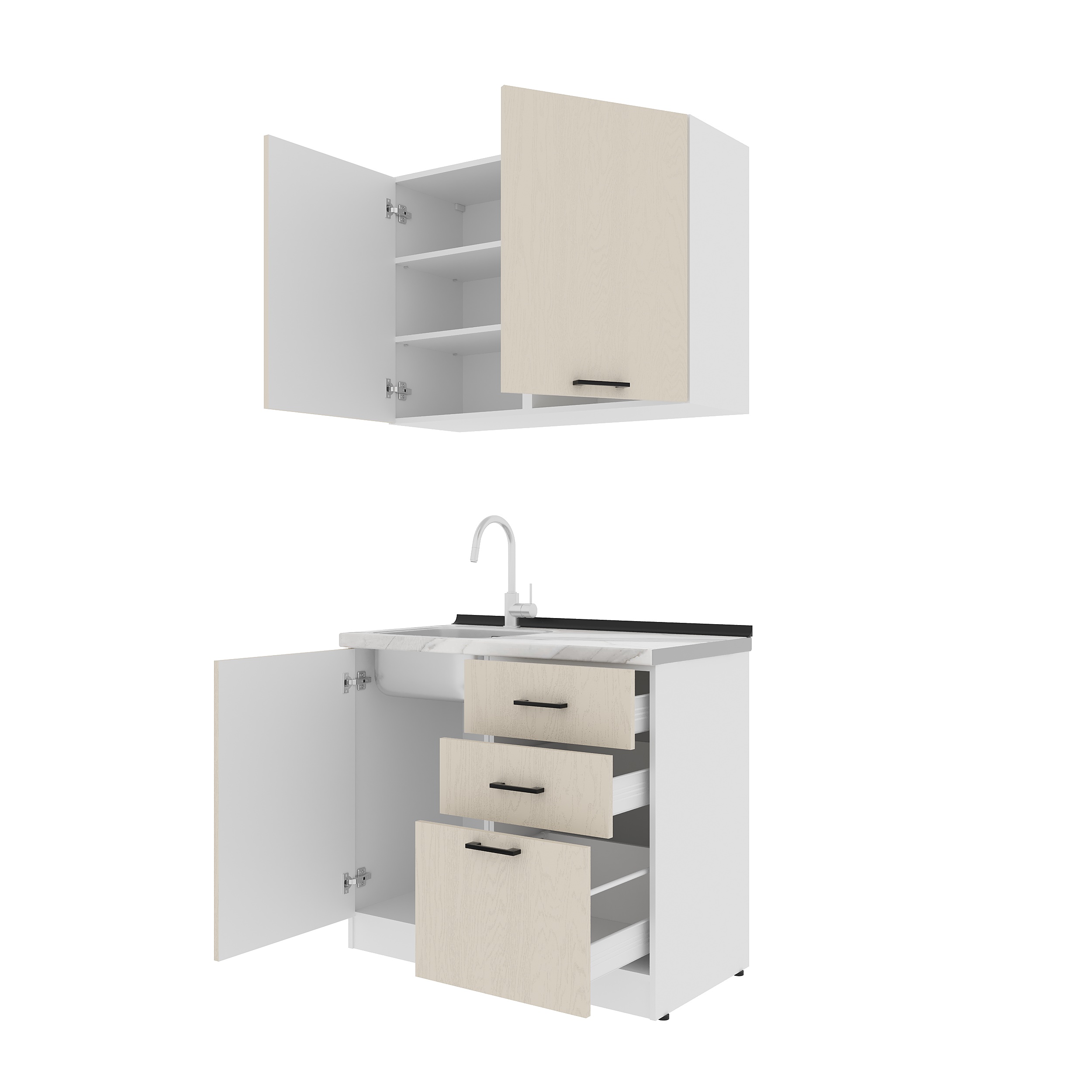 Set bucătărie: Melisa Modern, Marmură, 100 cm