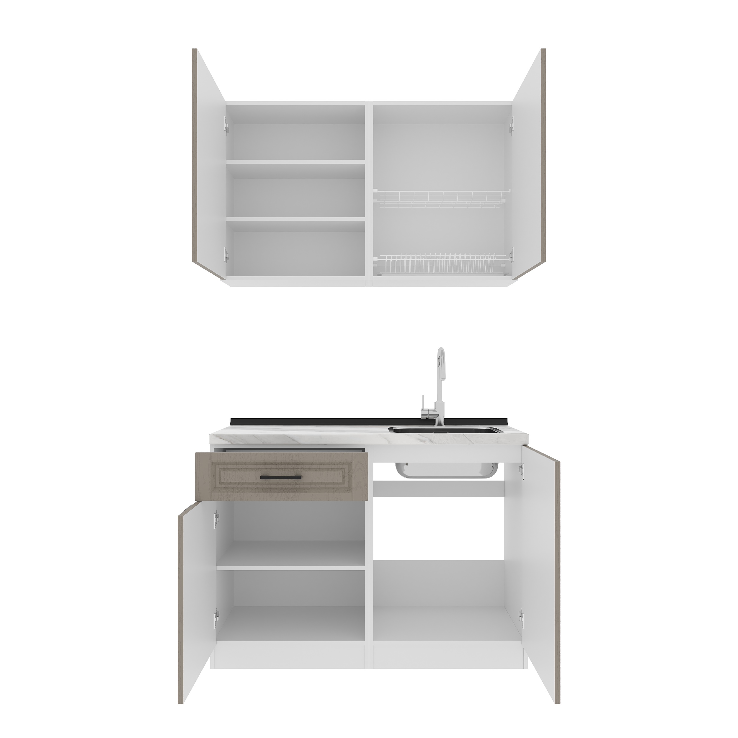 Set bucătărie: Felisa Classic, Marmură, 120 cm