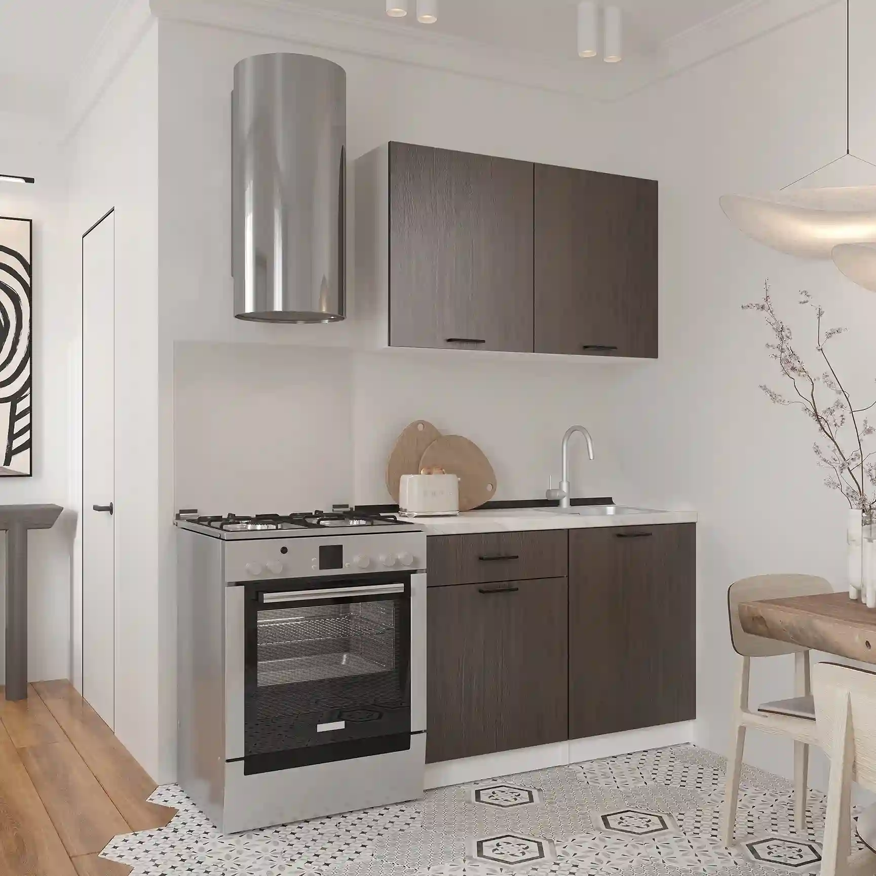 Кухонный гарнитур: Felisa Modern, Мрамор, 120 см