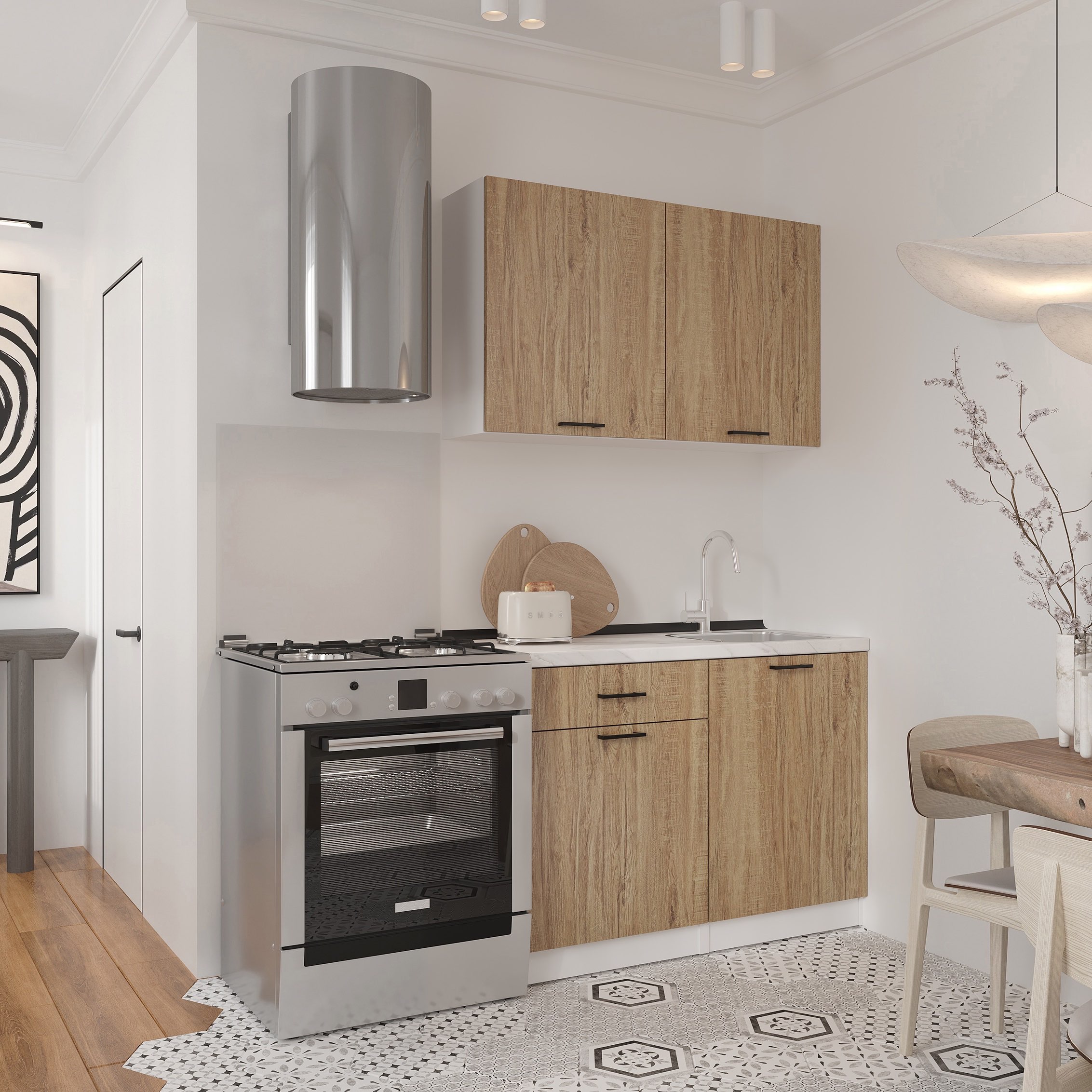 Kitchen: Felisa Modern, Marble, 120 cm