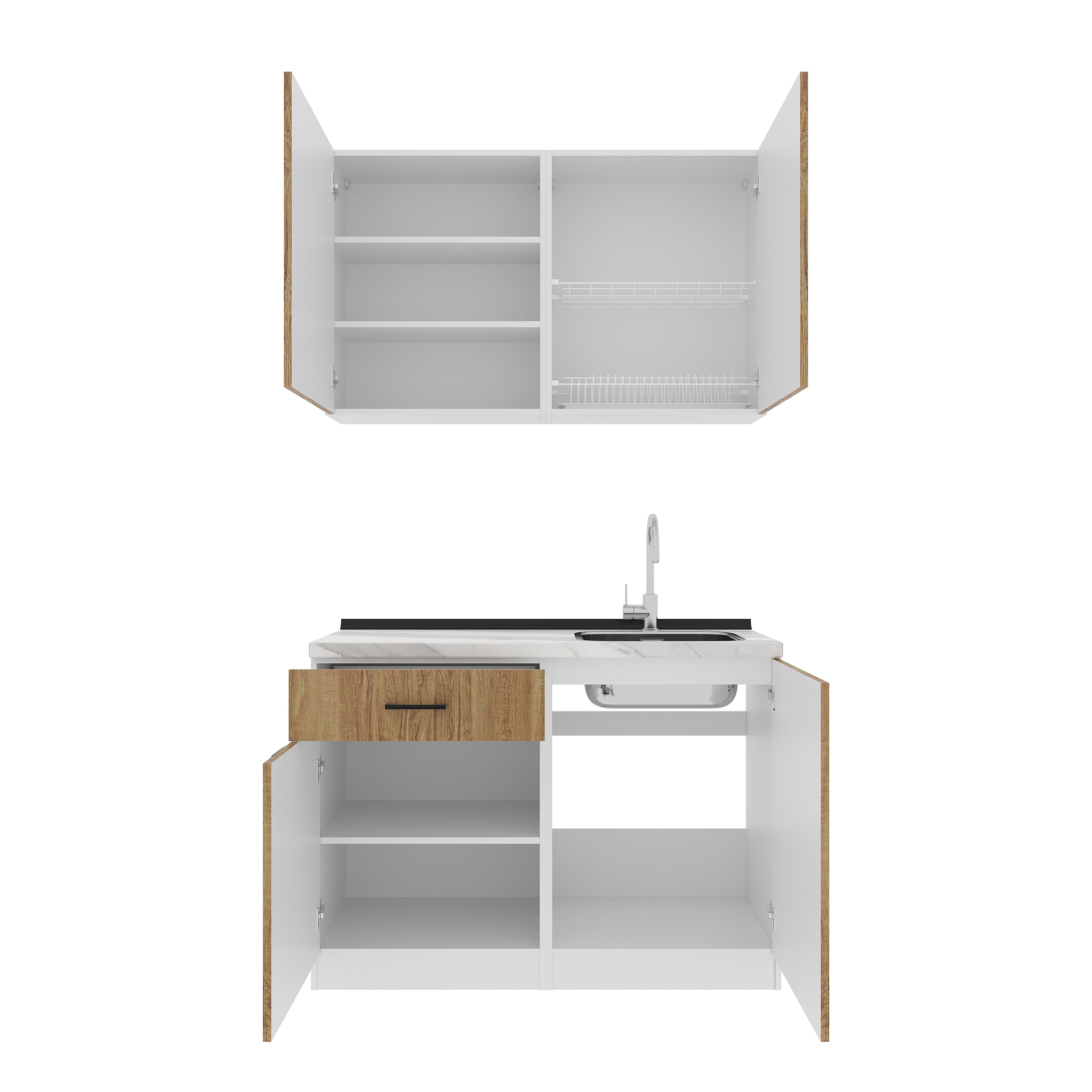 Kitchen: Felisa Modern, Marble, 120 cm