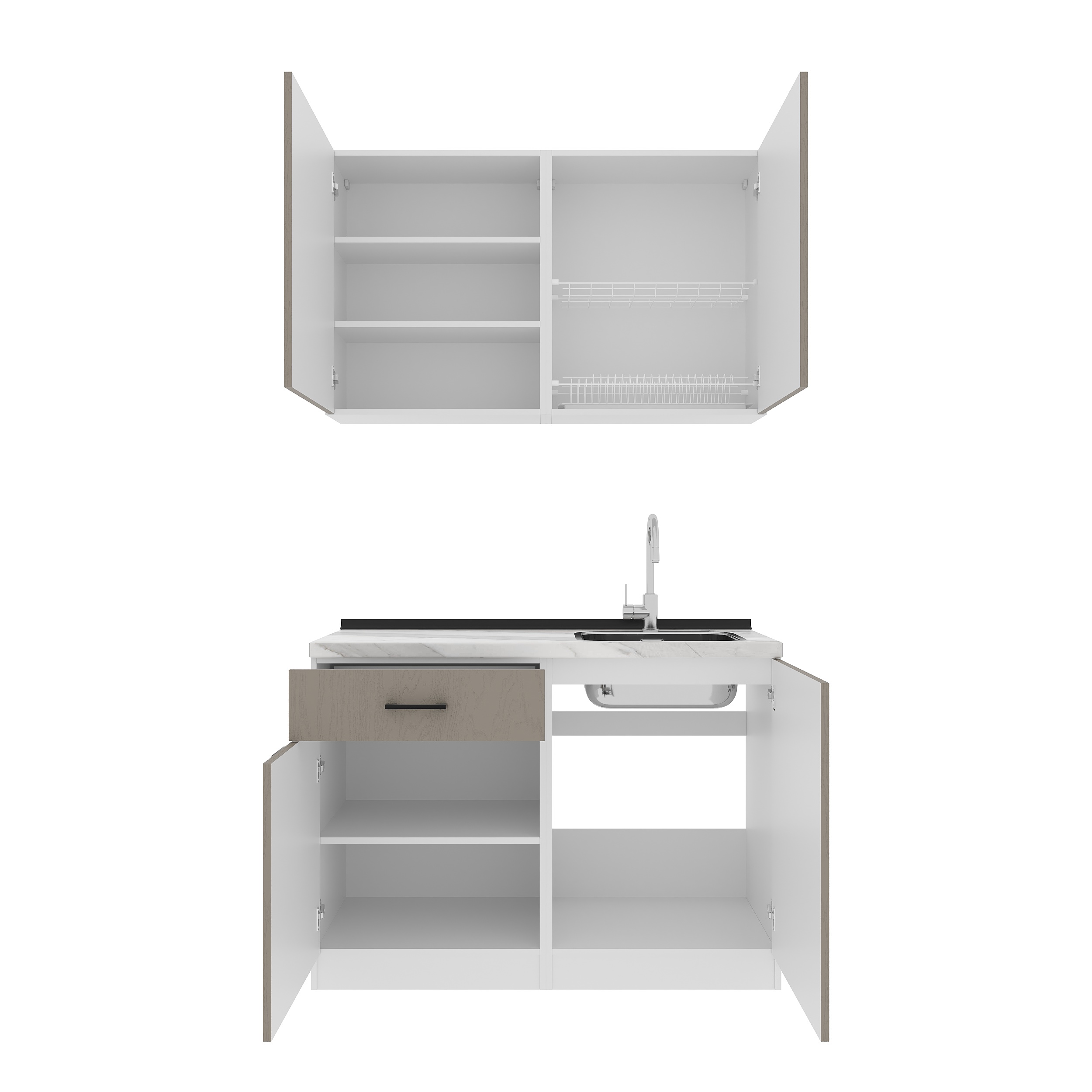 Set bucătărie: Felisa Modern, Marmură, 120 cm
