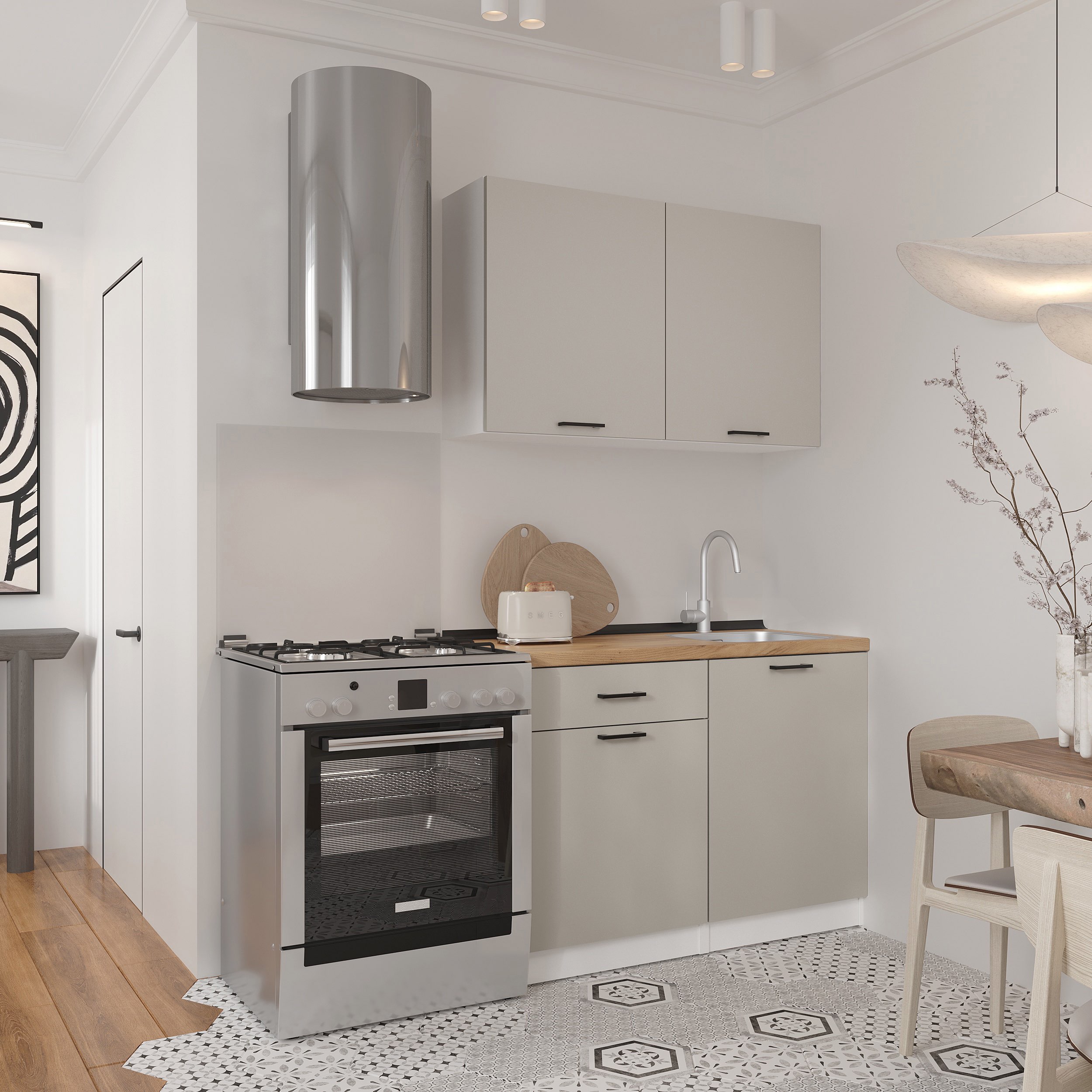 Кухонный гарнитур: Felisa Modern, Золотой Дуб, 120 см