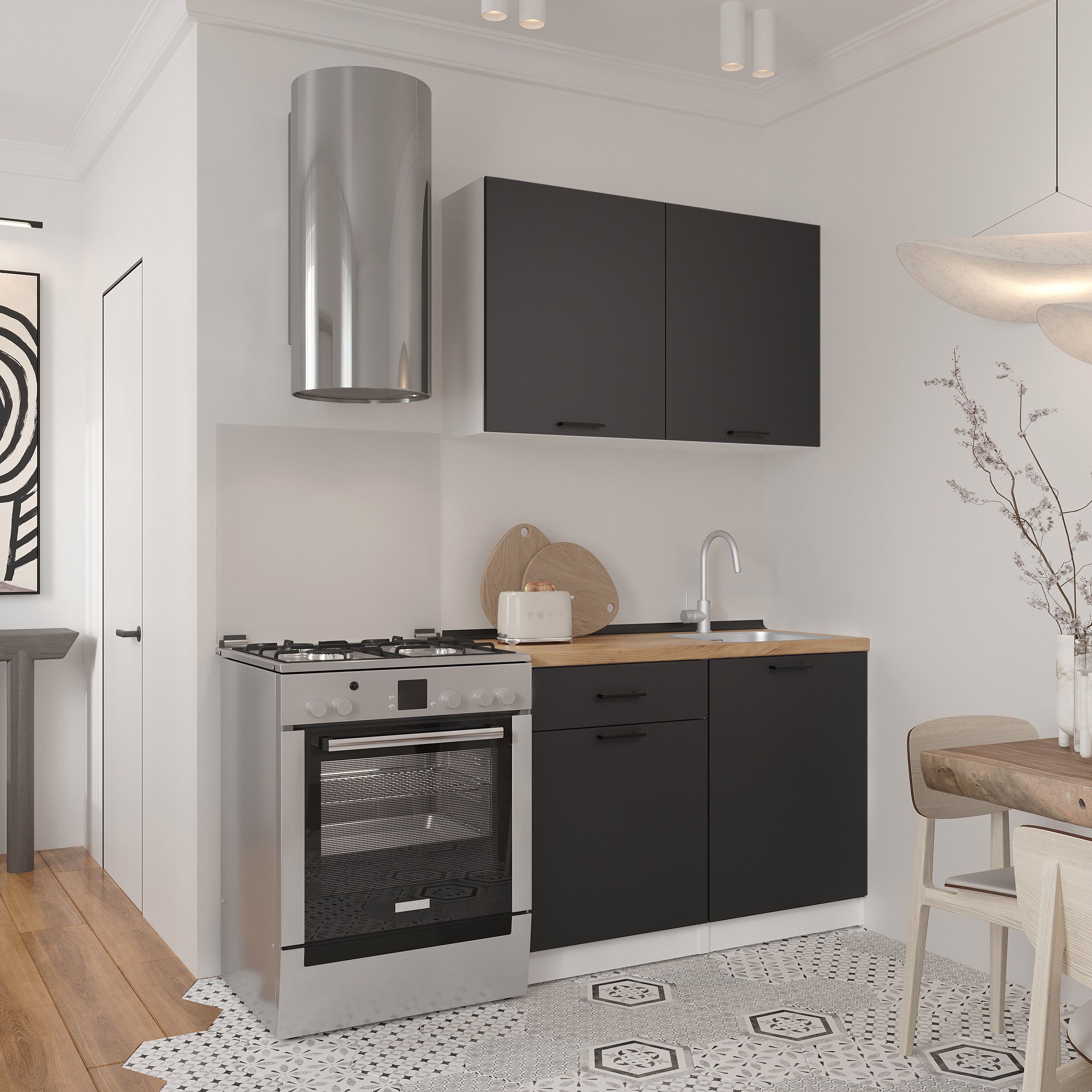 Кухонный гарнитур: Felisa Modern, Золотой Дуб, 120 см