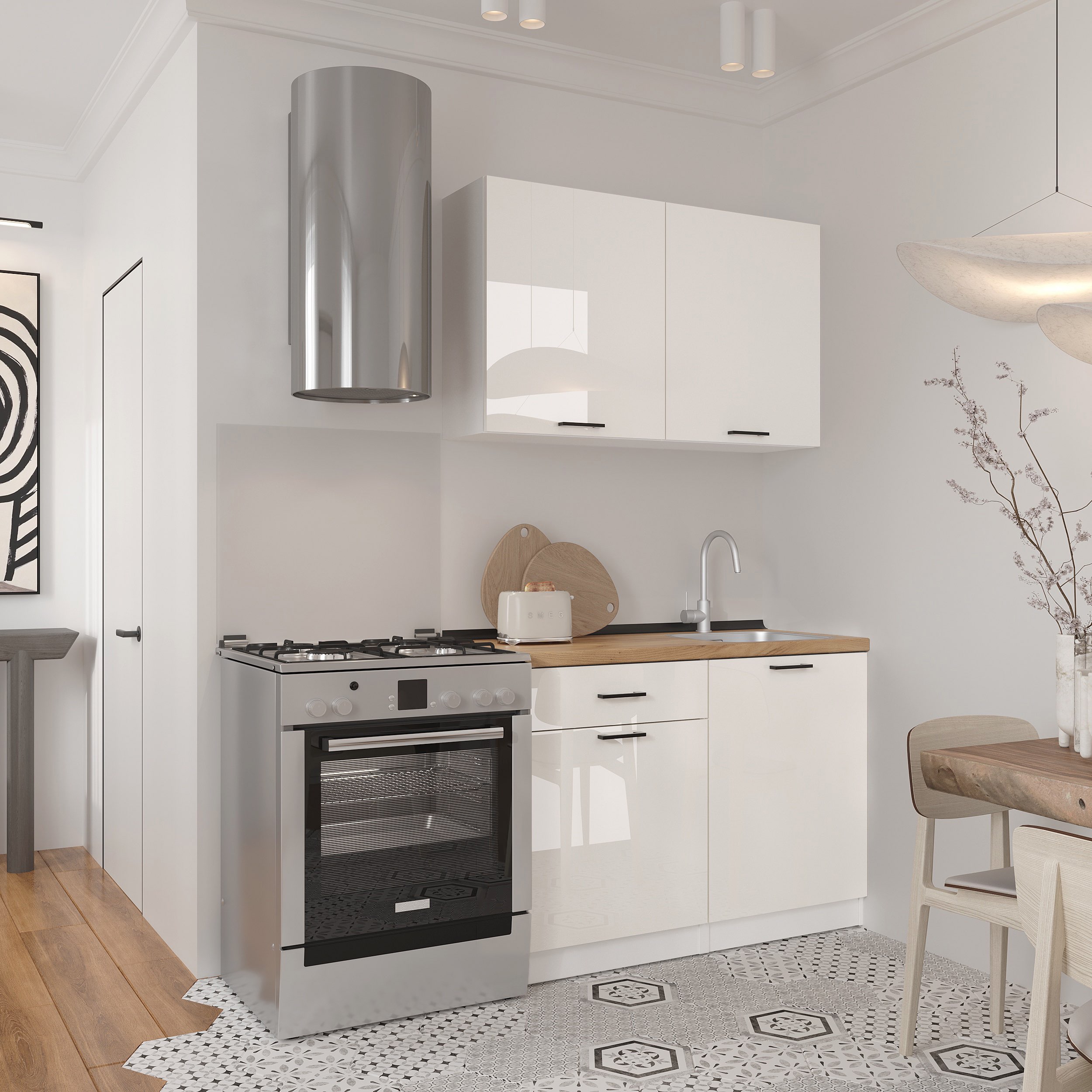 Кухонный гарнитур: Felisa Modern, Золотой Дуб, 120 см