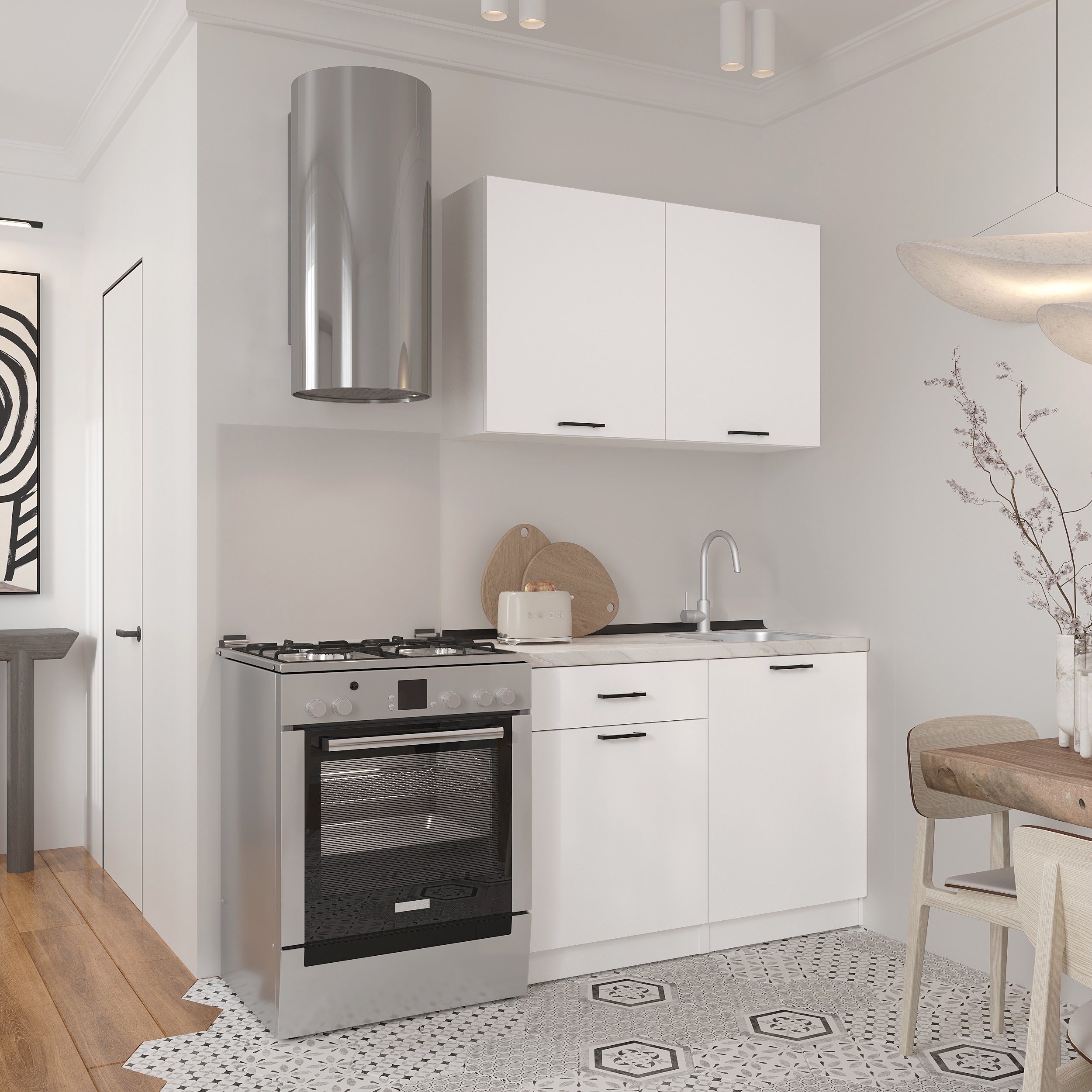 Кухонный гарнитур: Felisa Modern, Мрамор, 120 см