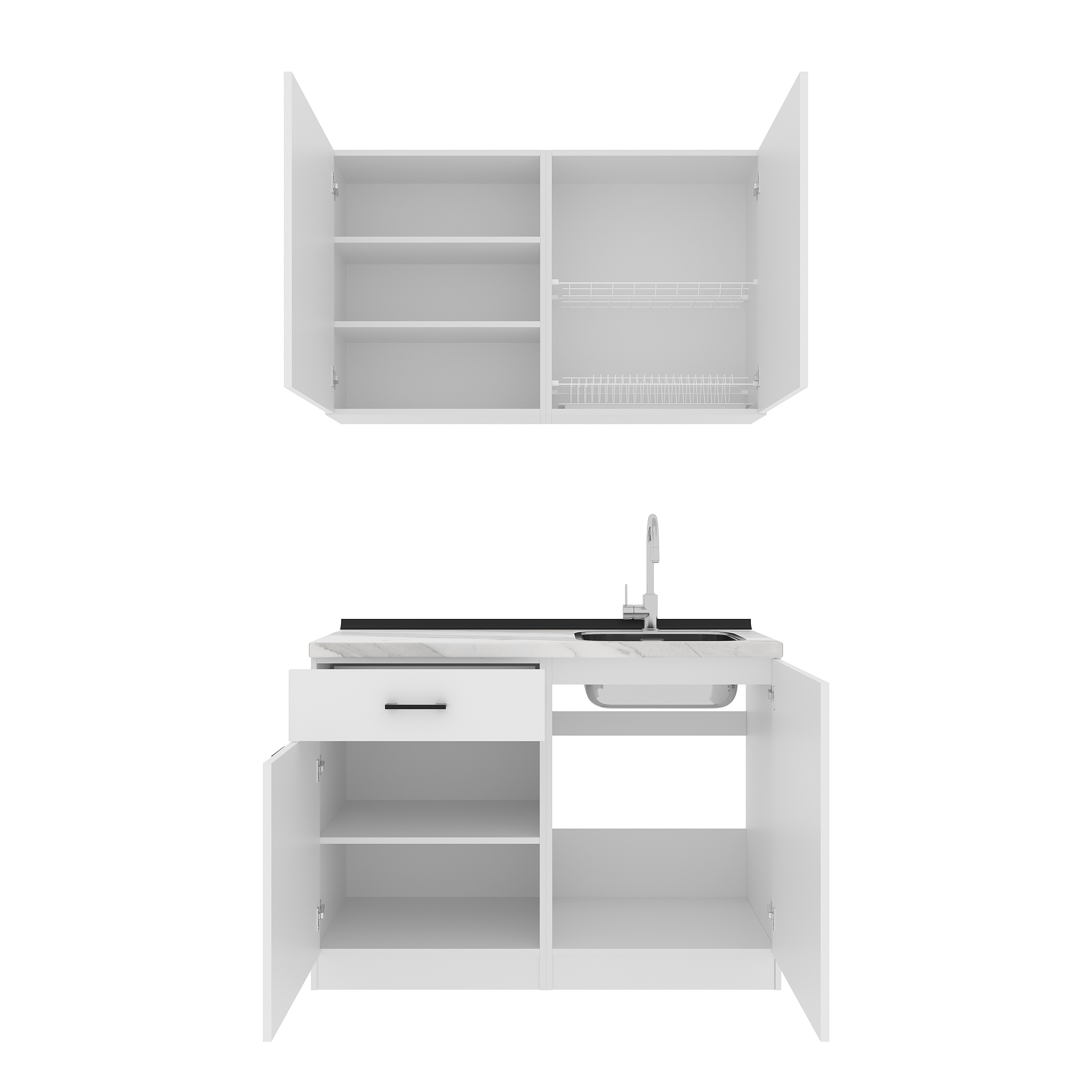 Кухонный гарнитур: Felisa Modern, Мрамор, 120 см