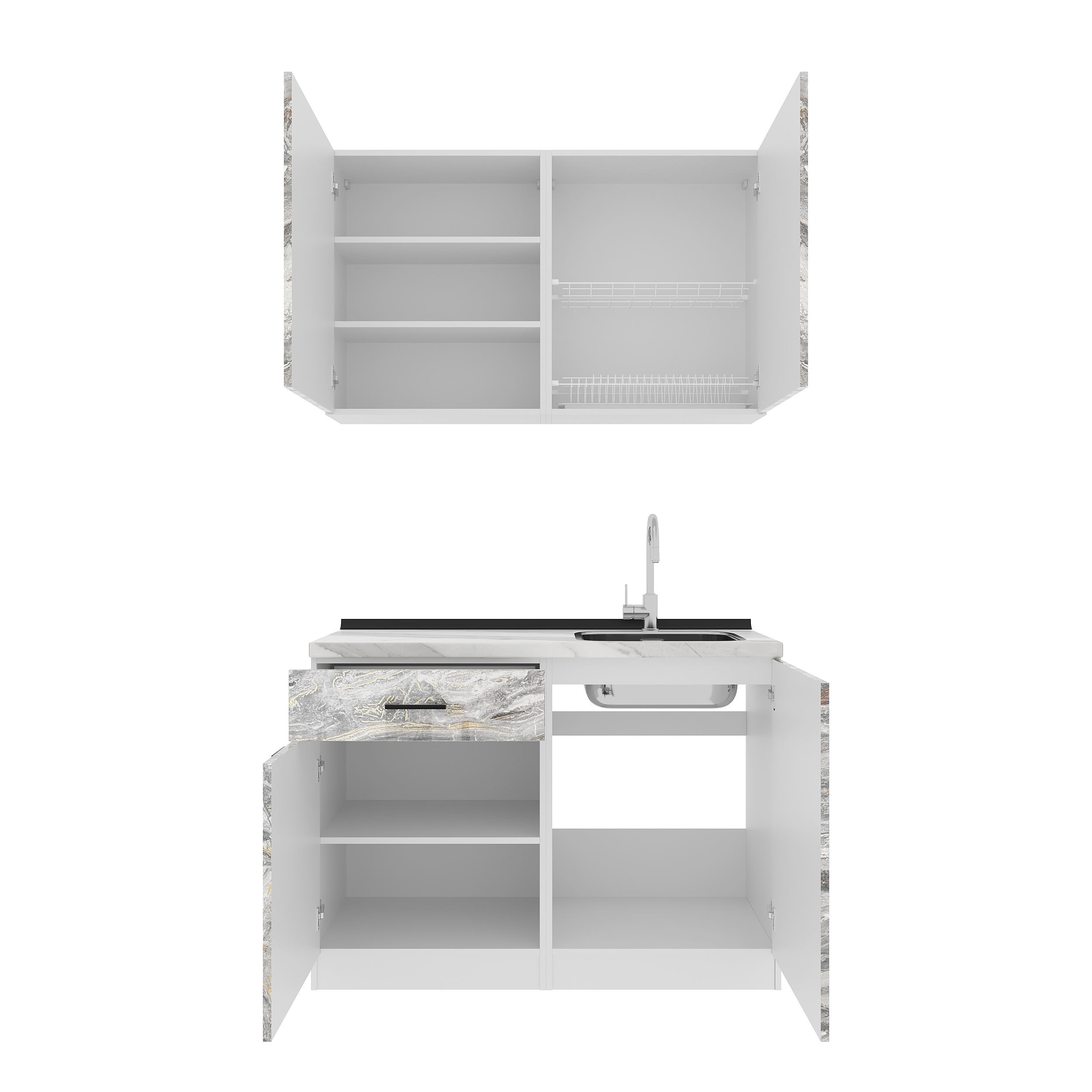 Set bucătărie: Felisa Modern, Marmură, 120 cm