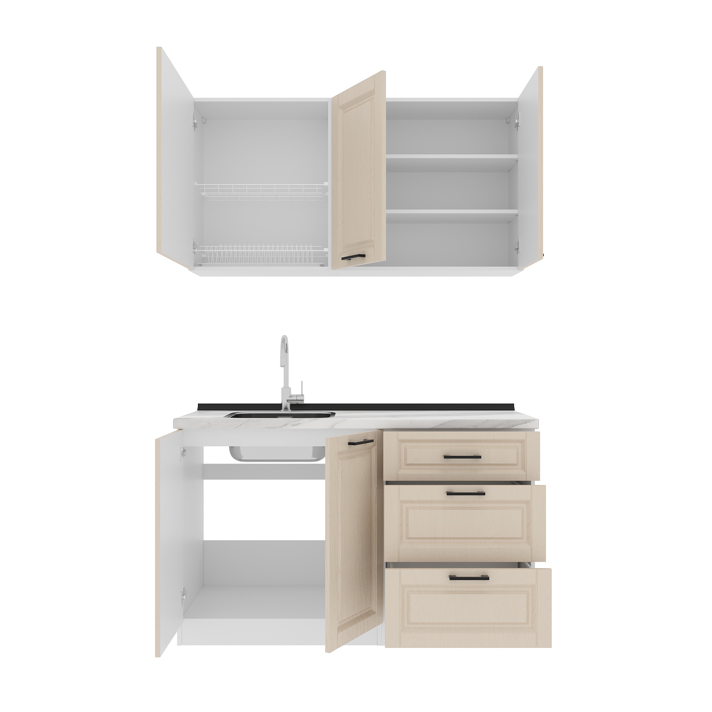Set bucătărie: Lora Classic, Marmură, 140 cm