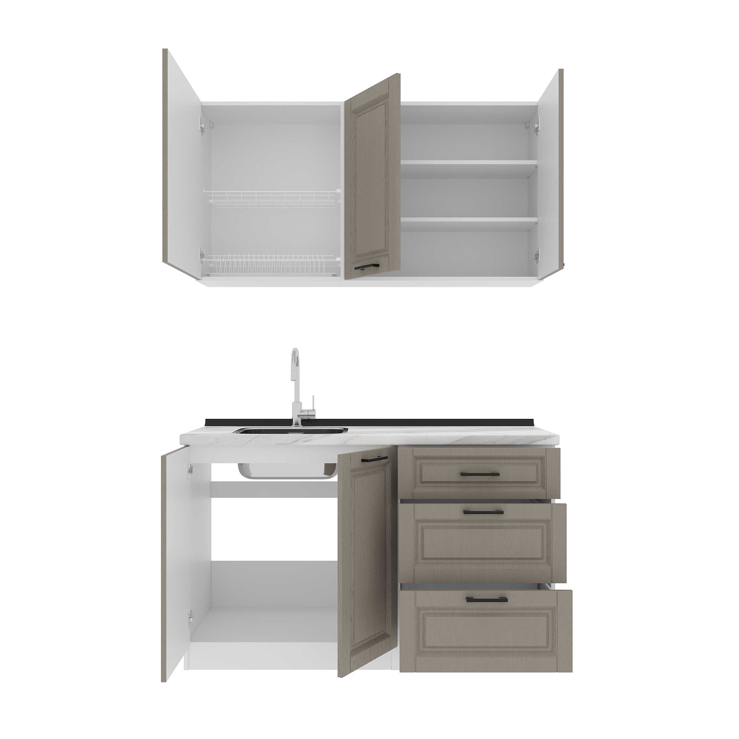 Set bucătărie: Lora Classic, Marmură, 140 cm
