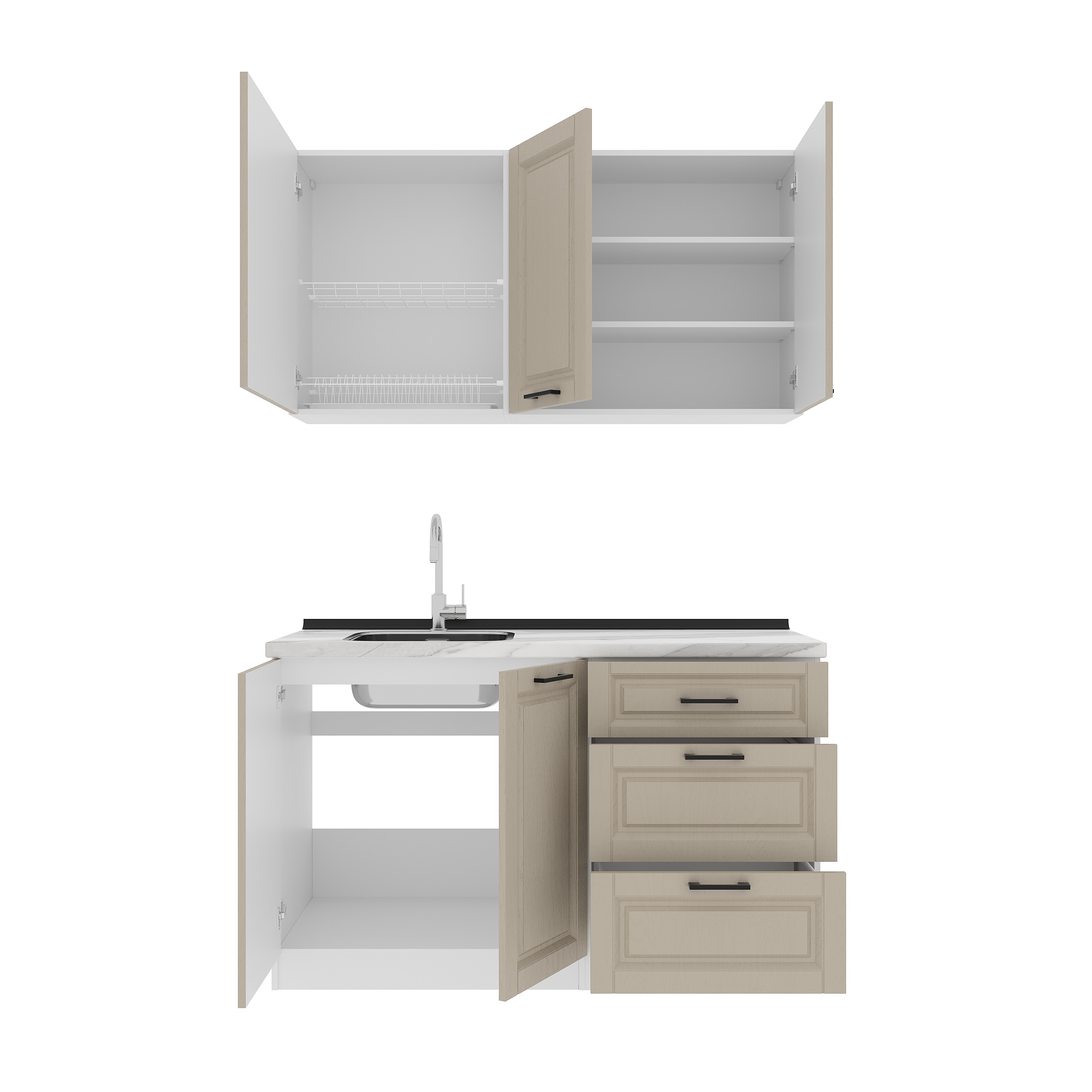 Set bucătărie: Lora Classic, Marmură, 140 cm