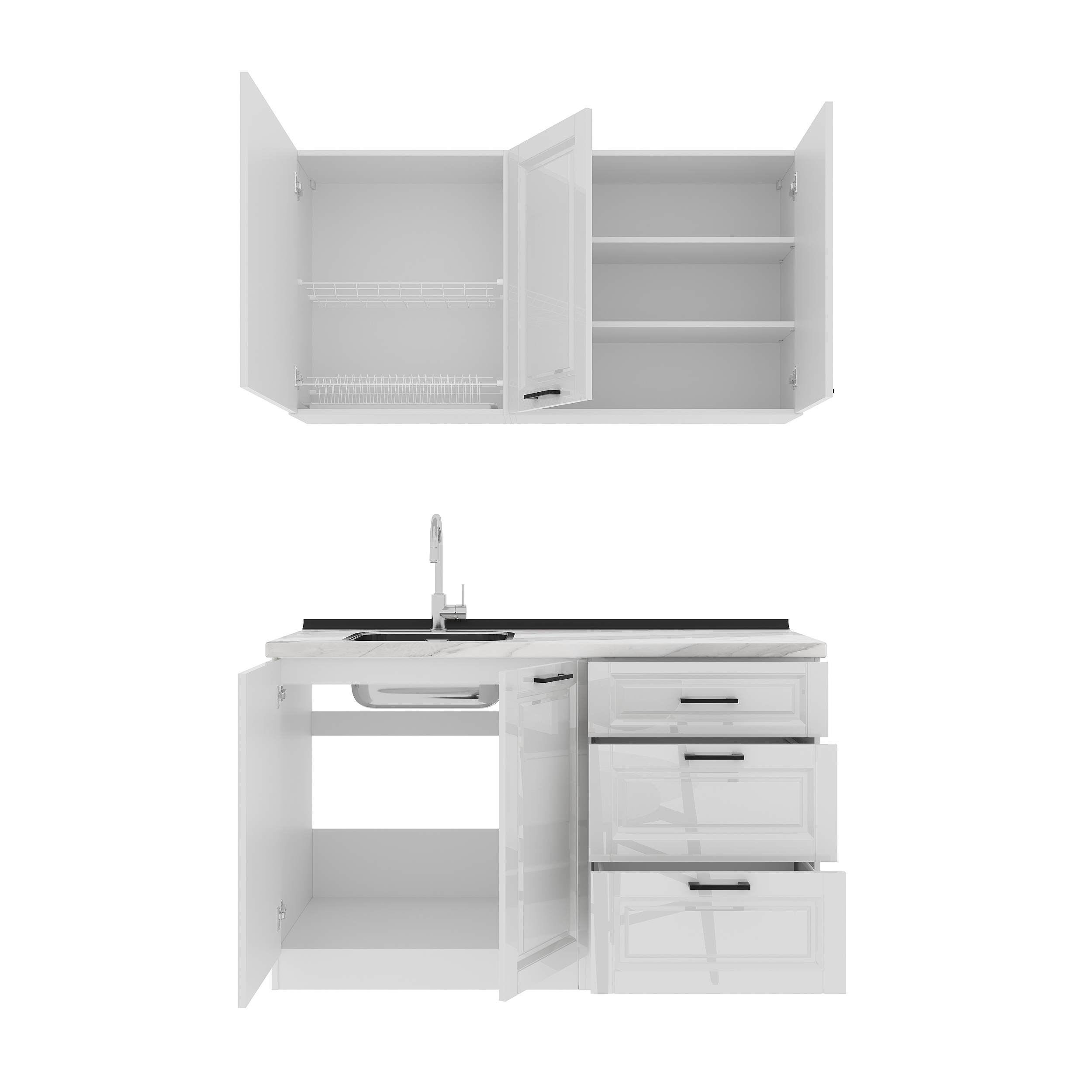 Set bucătărie: Lora Classic, Marmură, 140 cm
