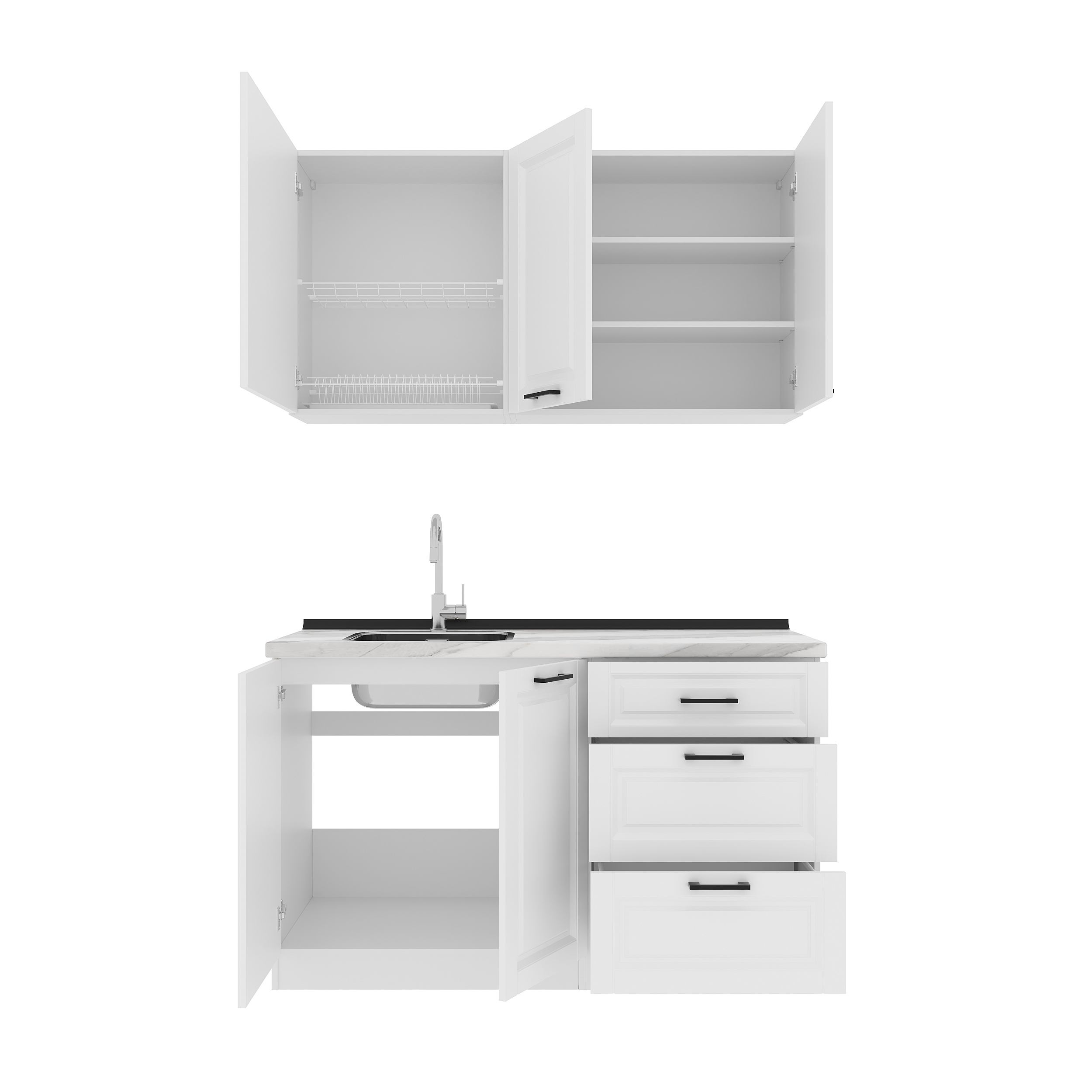Set bucătărie: Lora Classic, Marmură, 140 cm