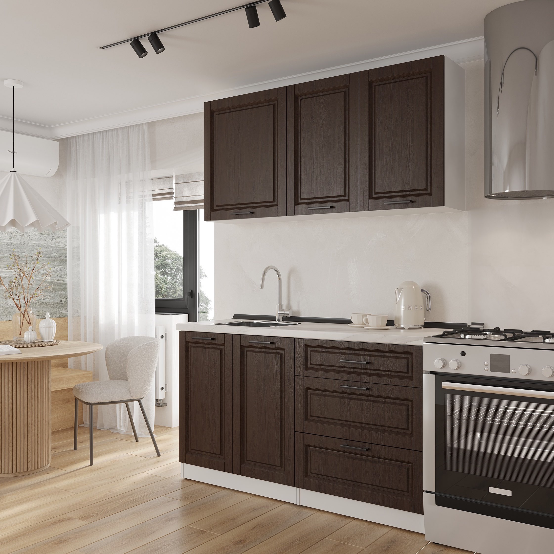 Kitchen: Alice Classic, Marble, 150 cm