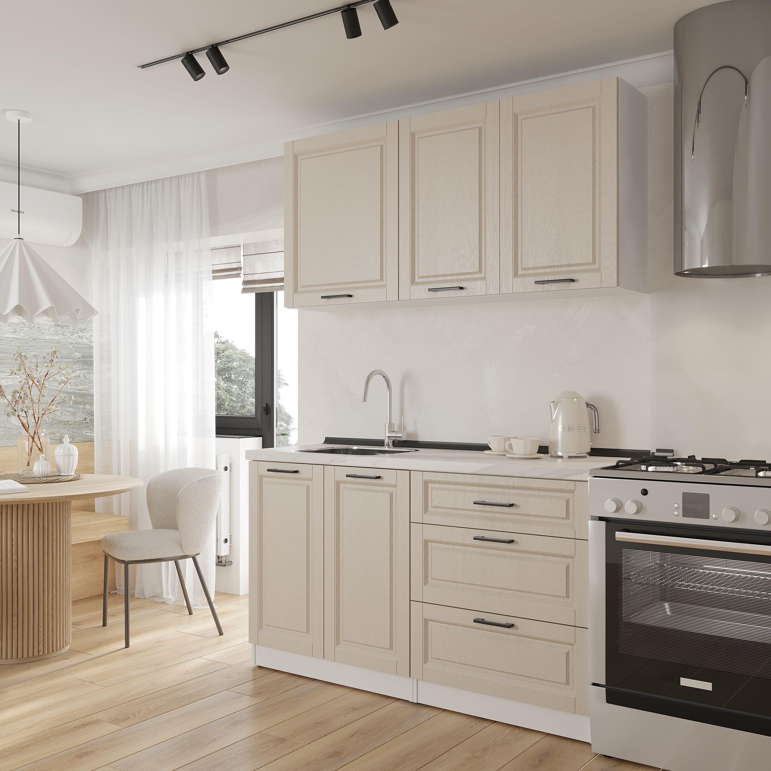 Kitchen: Alice Classic, Marble, 150 cm