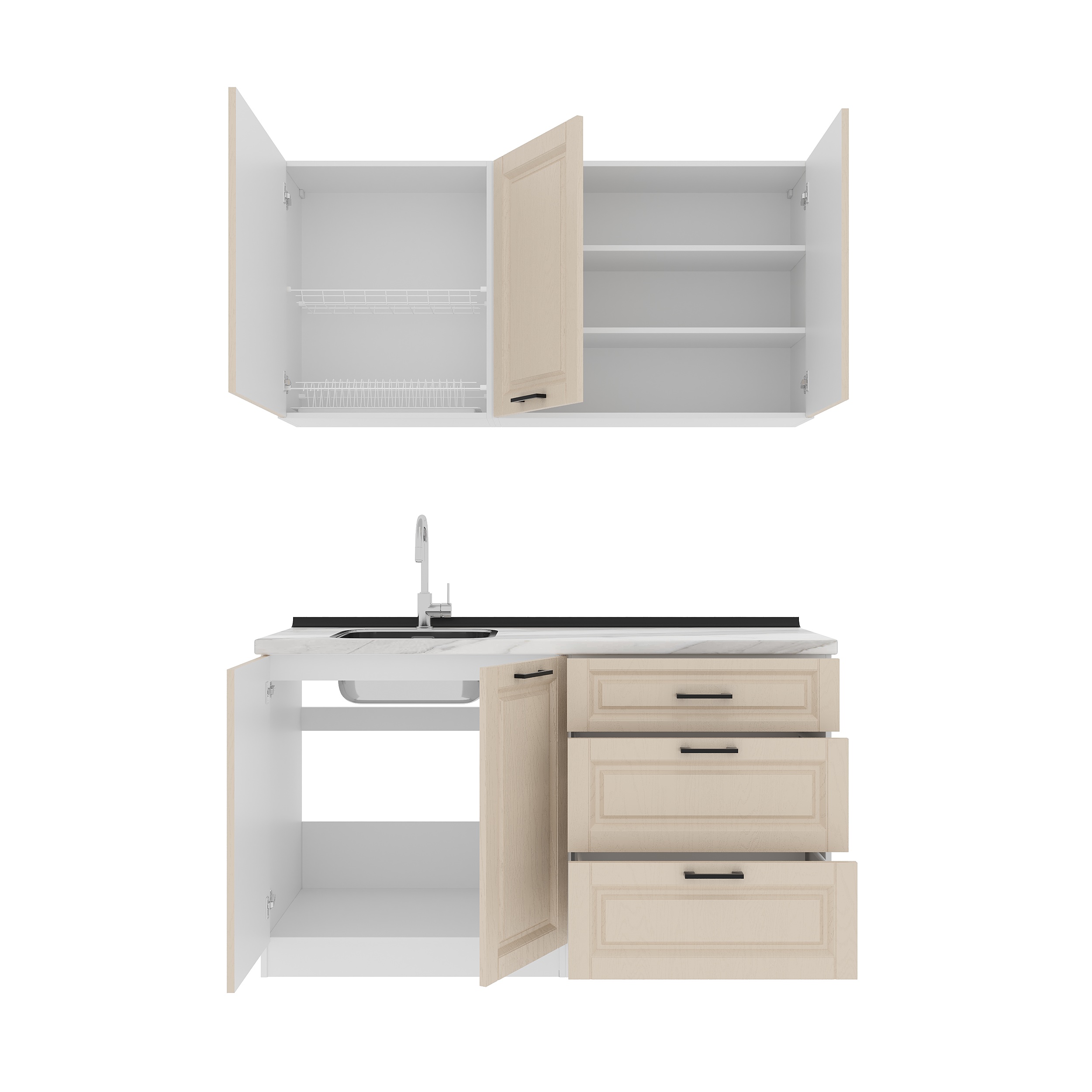 Kitchen: Alice Classic, Marble, 150 cm
