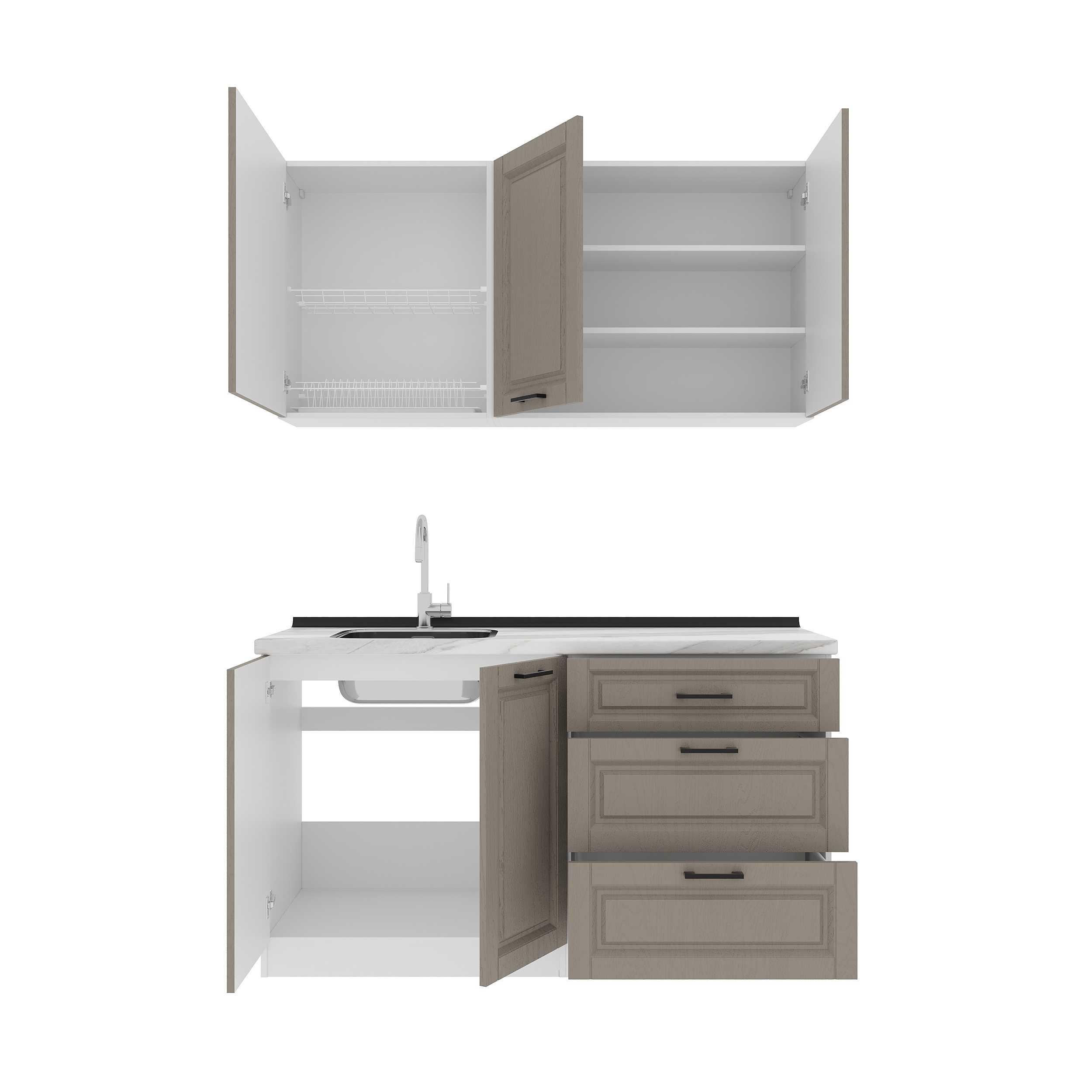 Set bucătărie: Alice Classic, Marmură, 150 cm
