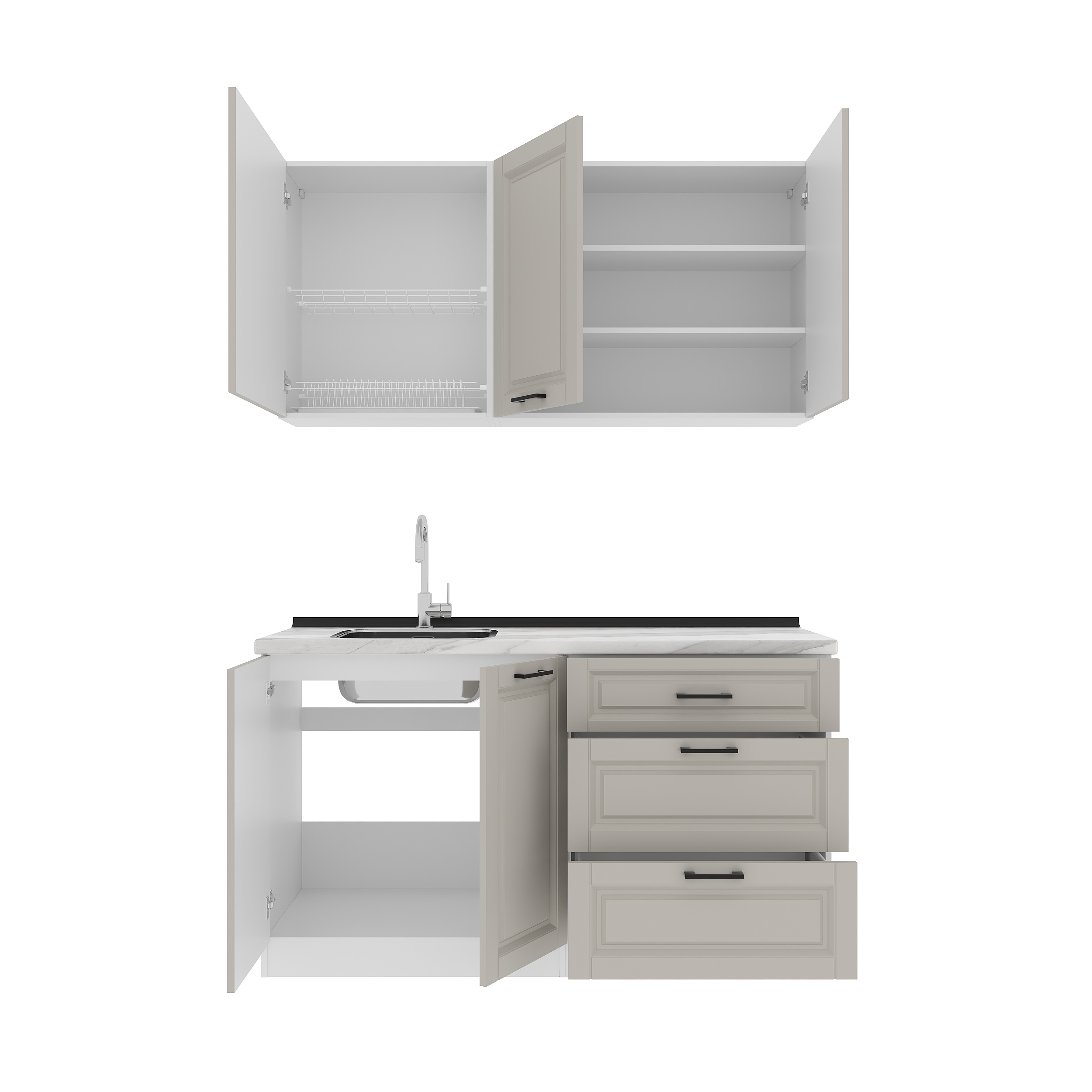 Set bucătărie: Alice Classic, Marmură, 150 cm