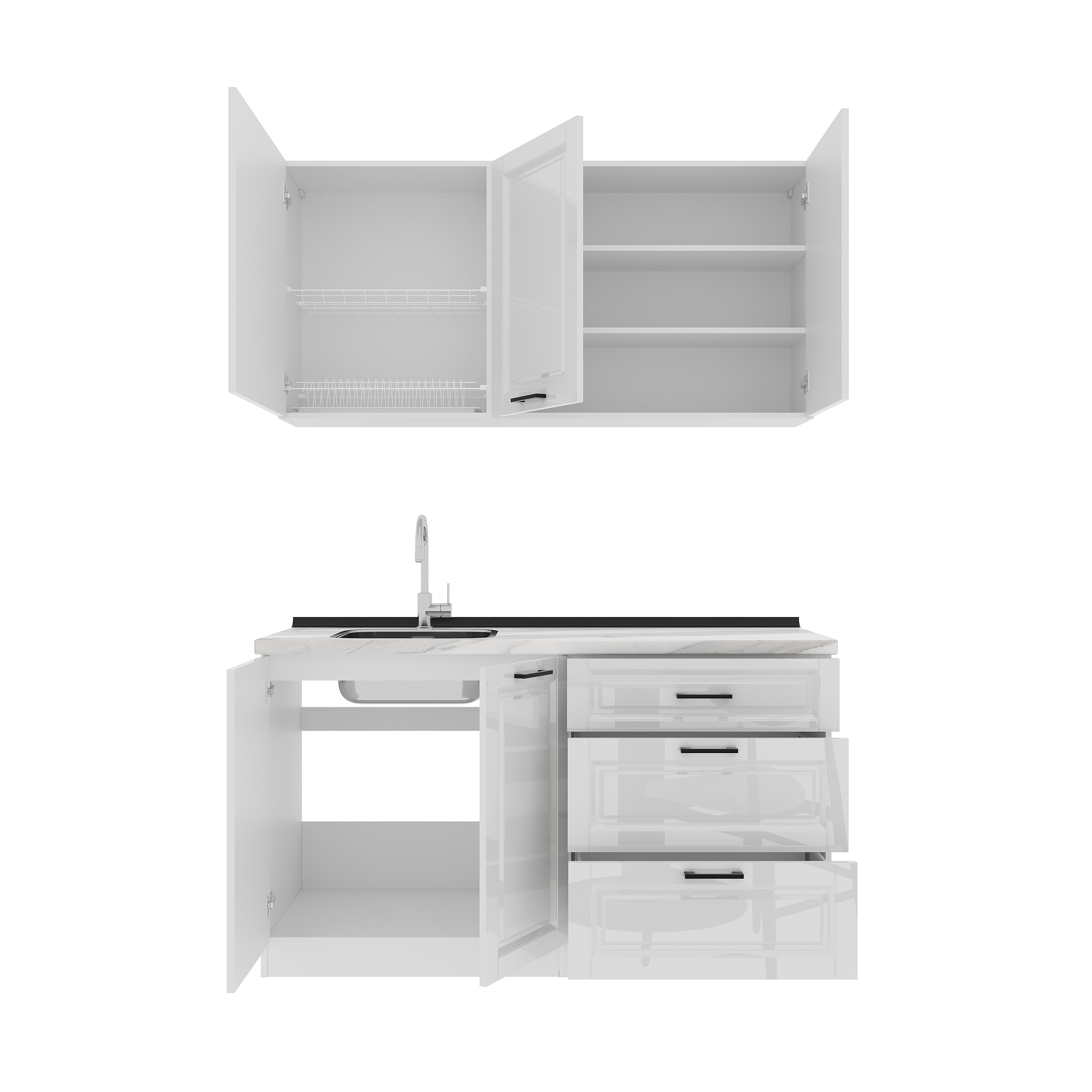 Set bucătărie: Alice Classic, Marmură, 150 cm