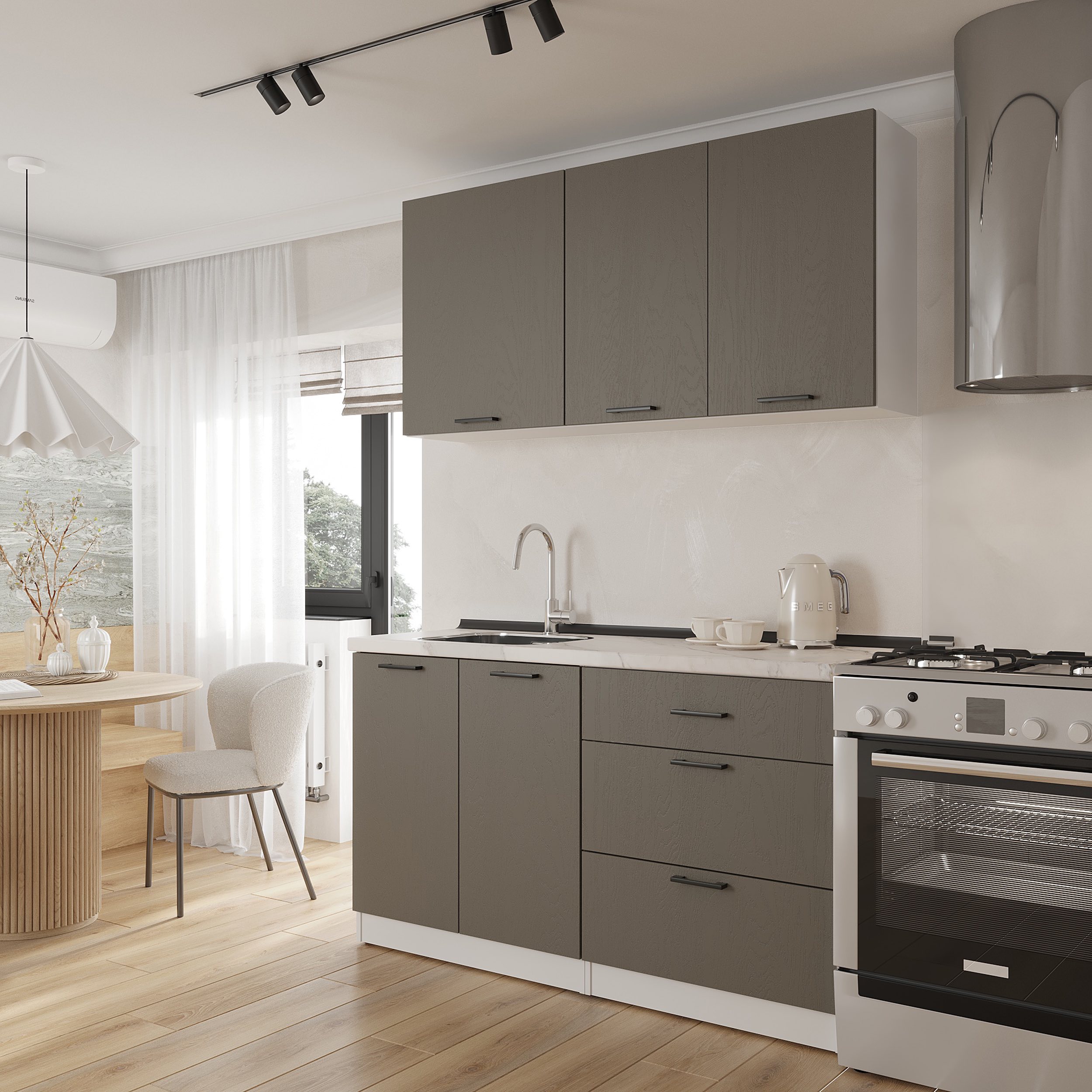 Kitchen: Alice Modern, Marble, 150 cm