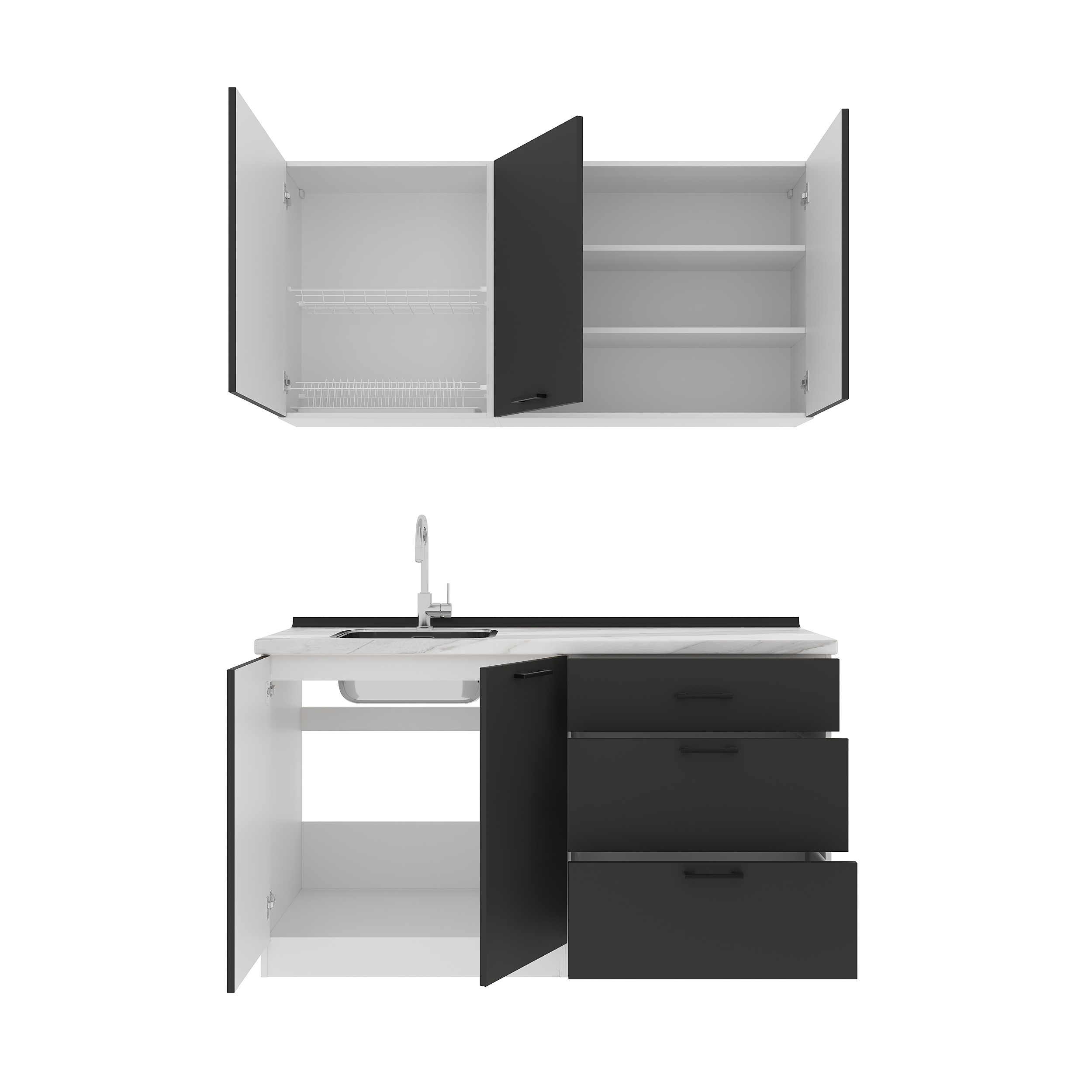 Set bucătărie: Alice Modern, Marmură, 150 cm