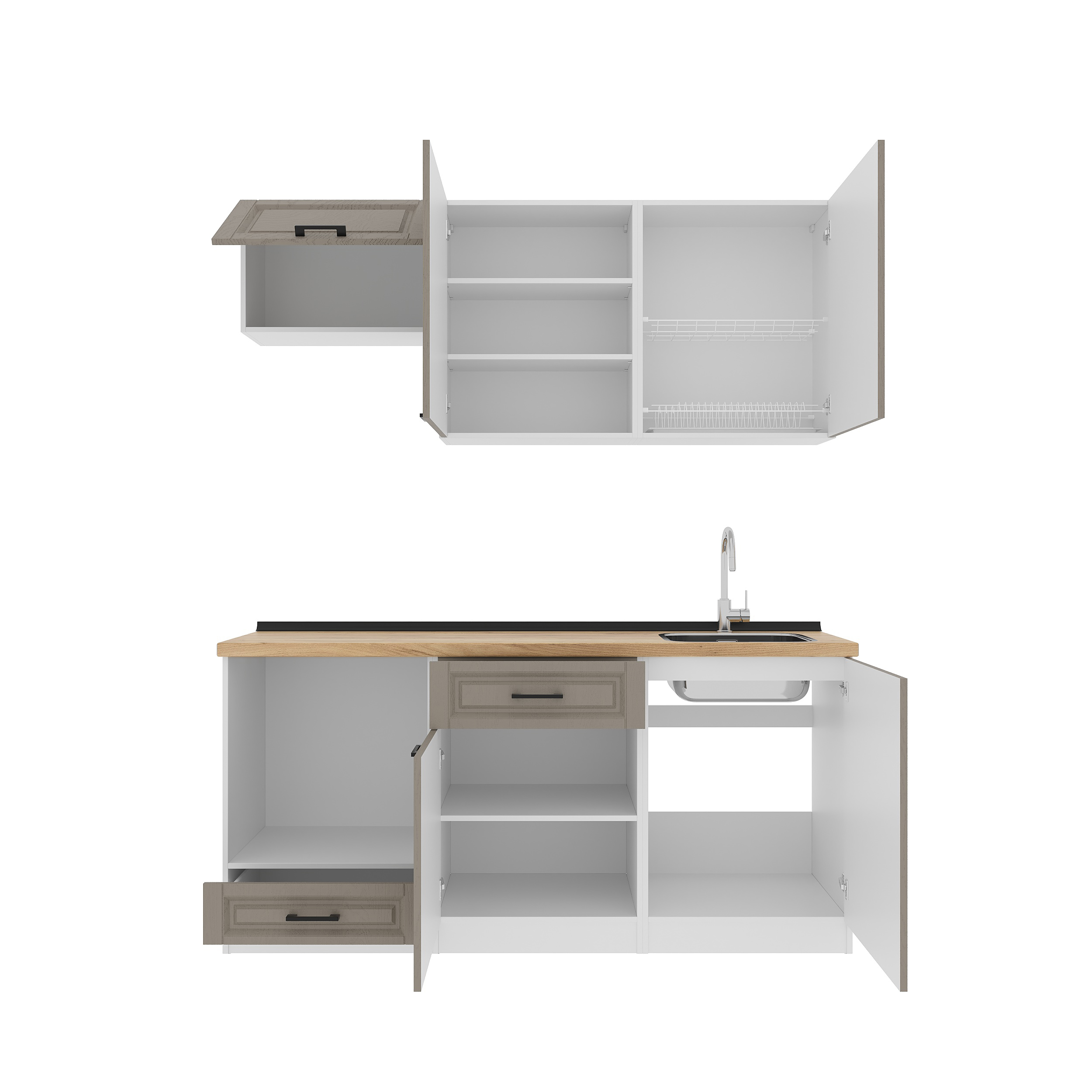 Set bucătărie: Luiza Classic, Stejar Auriu, 180 cm