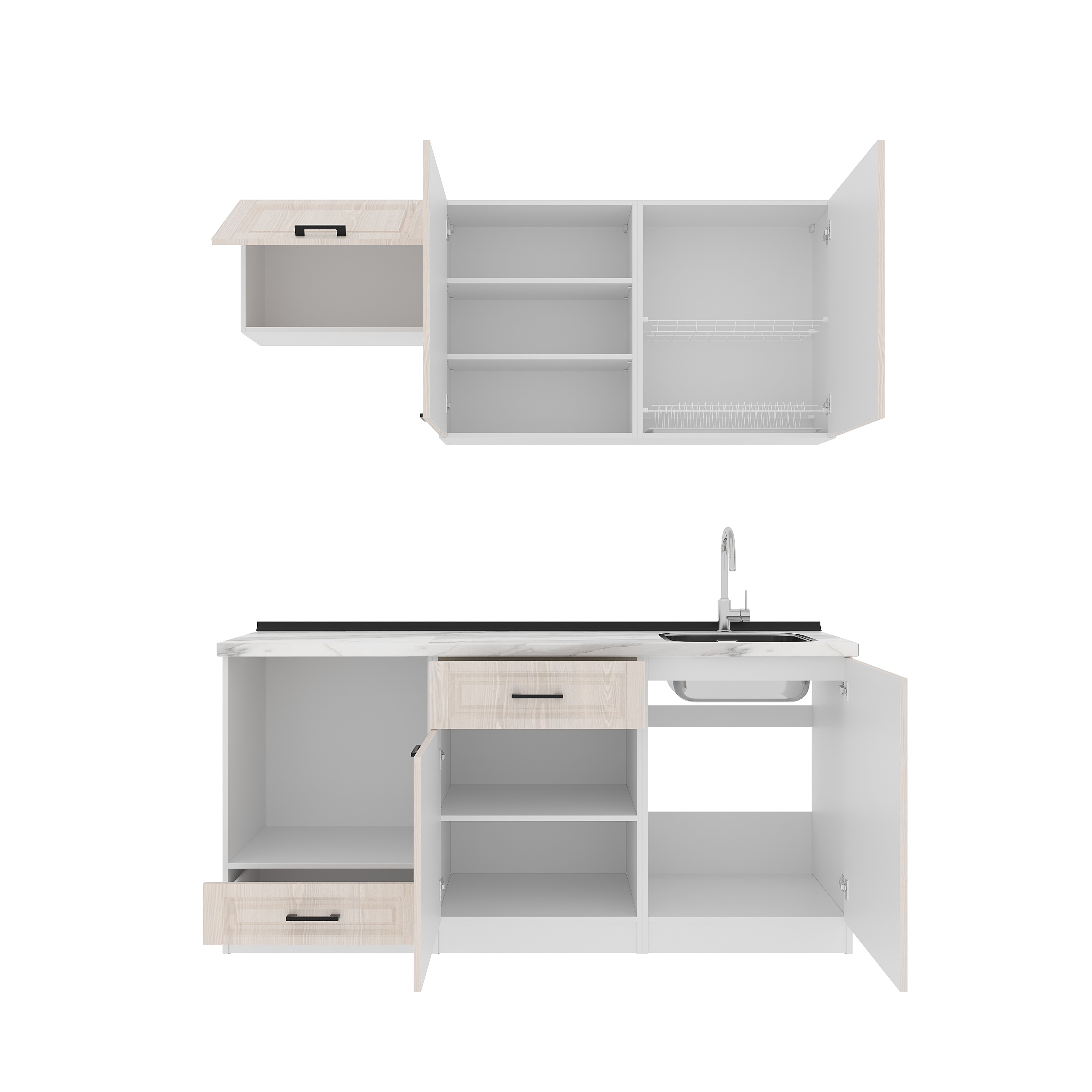 Set bucătărie: Luiza Classic, Marmură, 180 cm