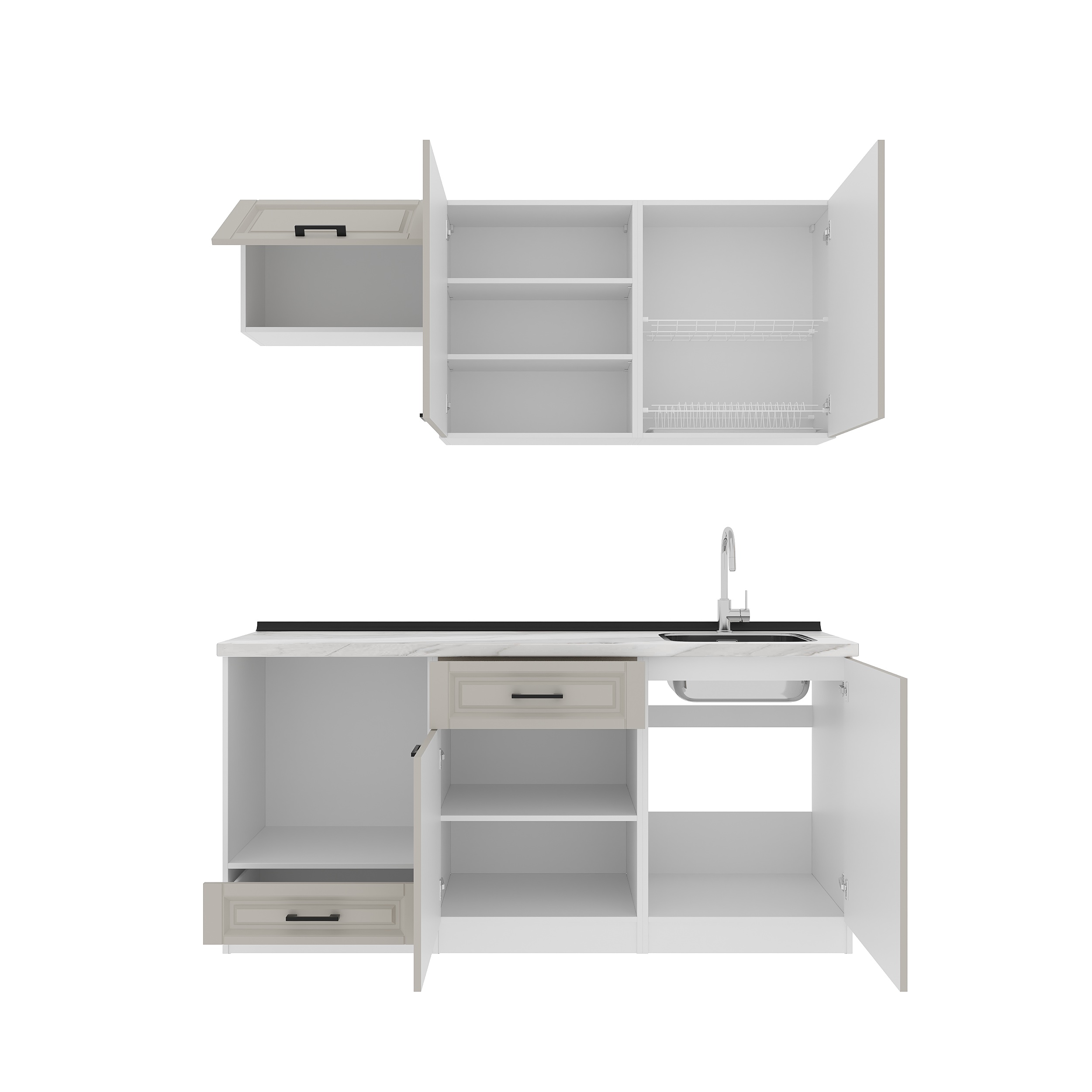 Kitchen: Luiza Classic, Marble, 180 cm