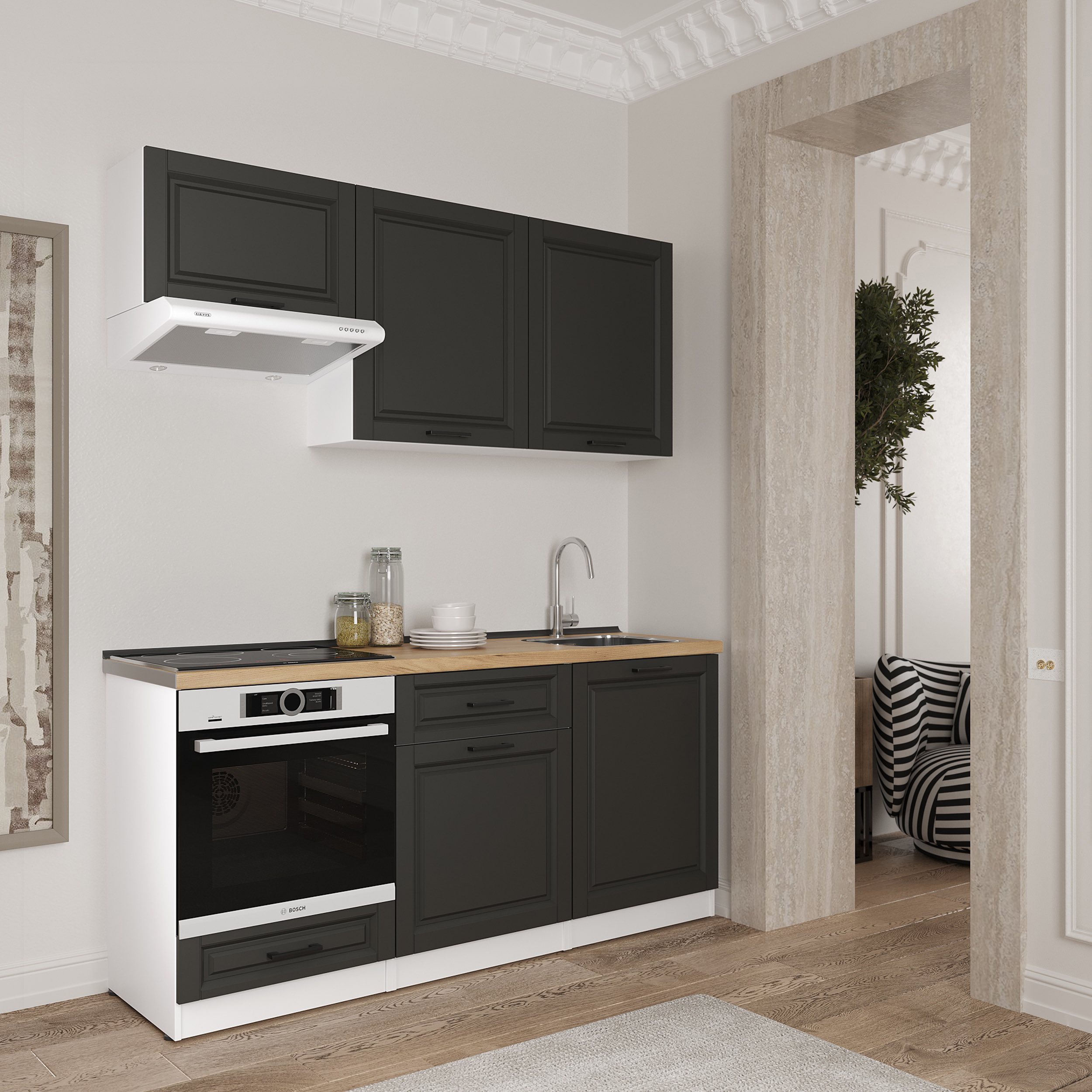 Кухонный гарнитур: Luiza Classic, Золотой Дуб, 180 см
