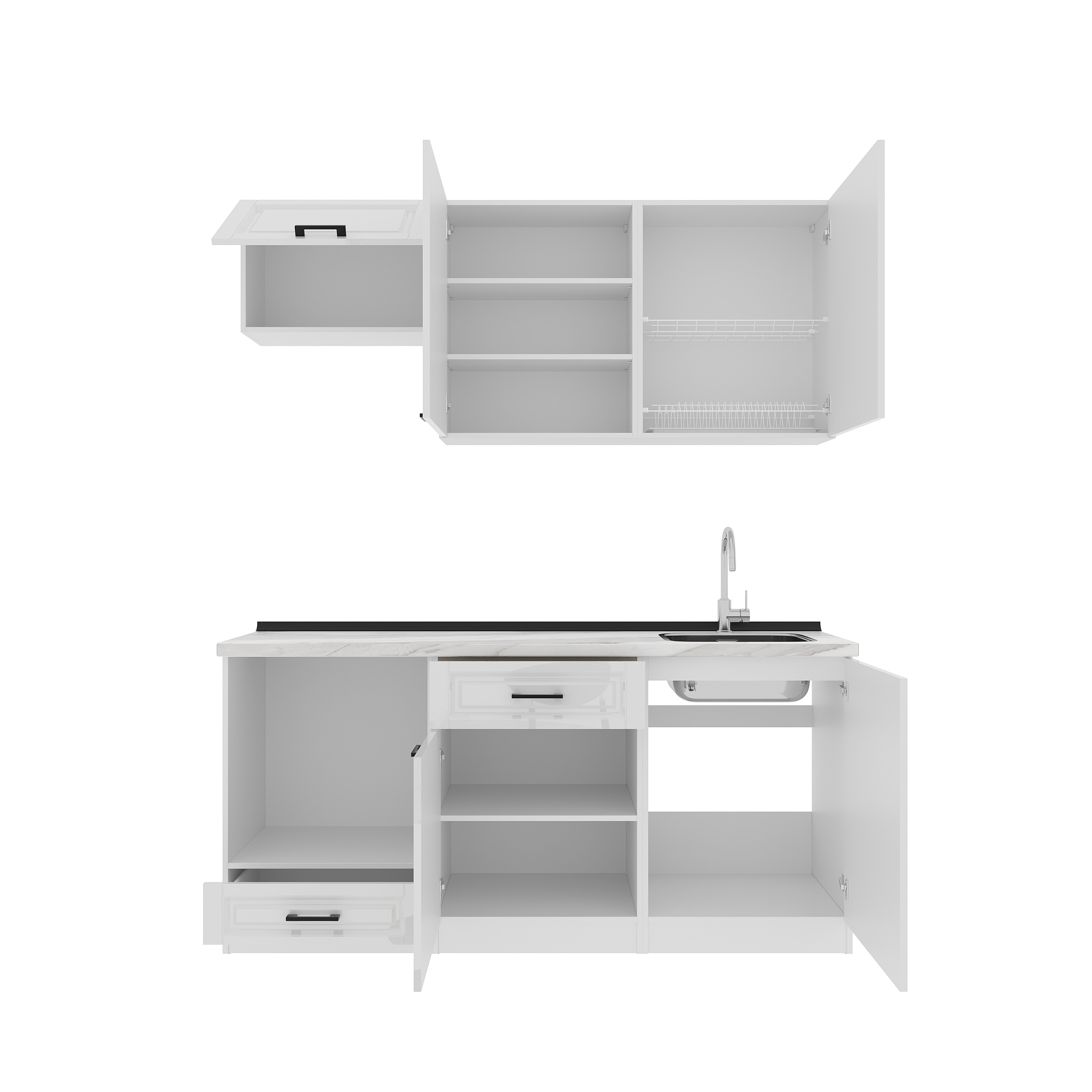 Kitchen: Luiza Classic, Marble, 180 cm