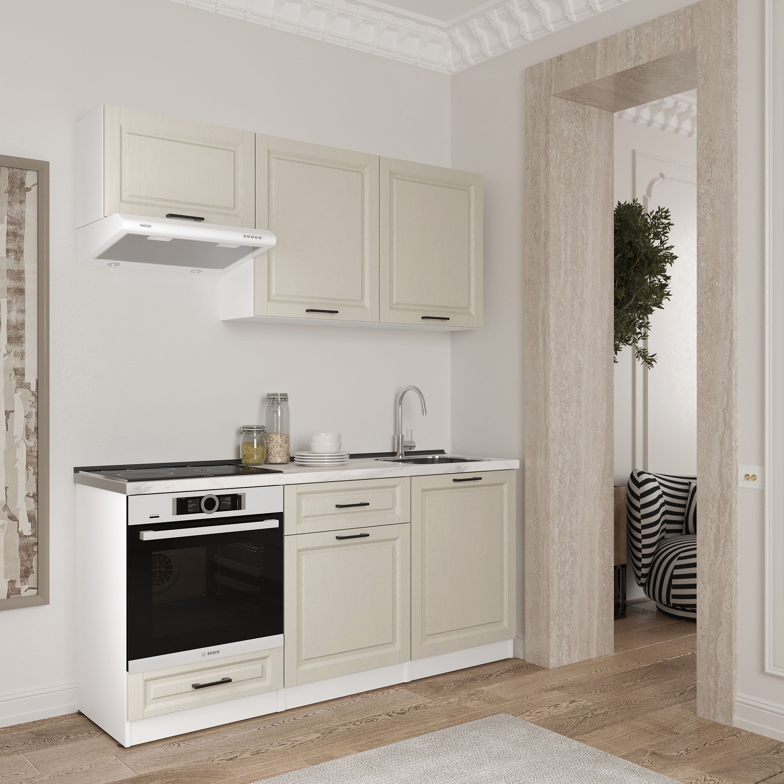 Kitchen: Luiza Classic, Marble, 180 cm