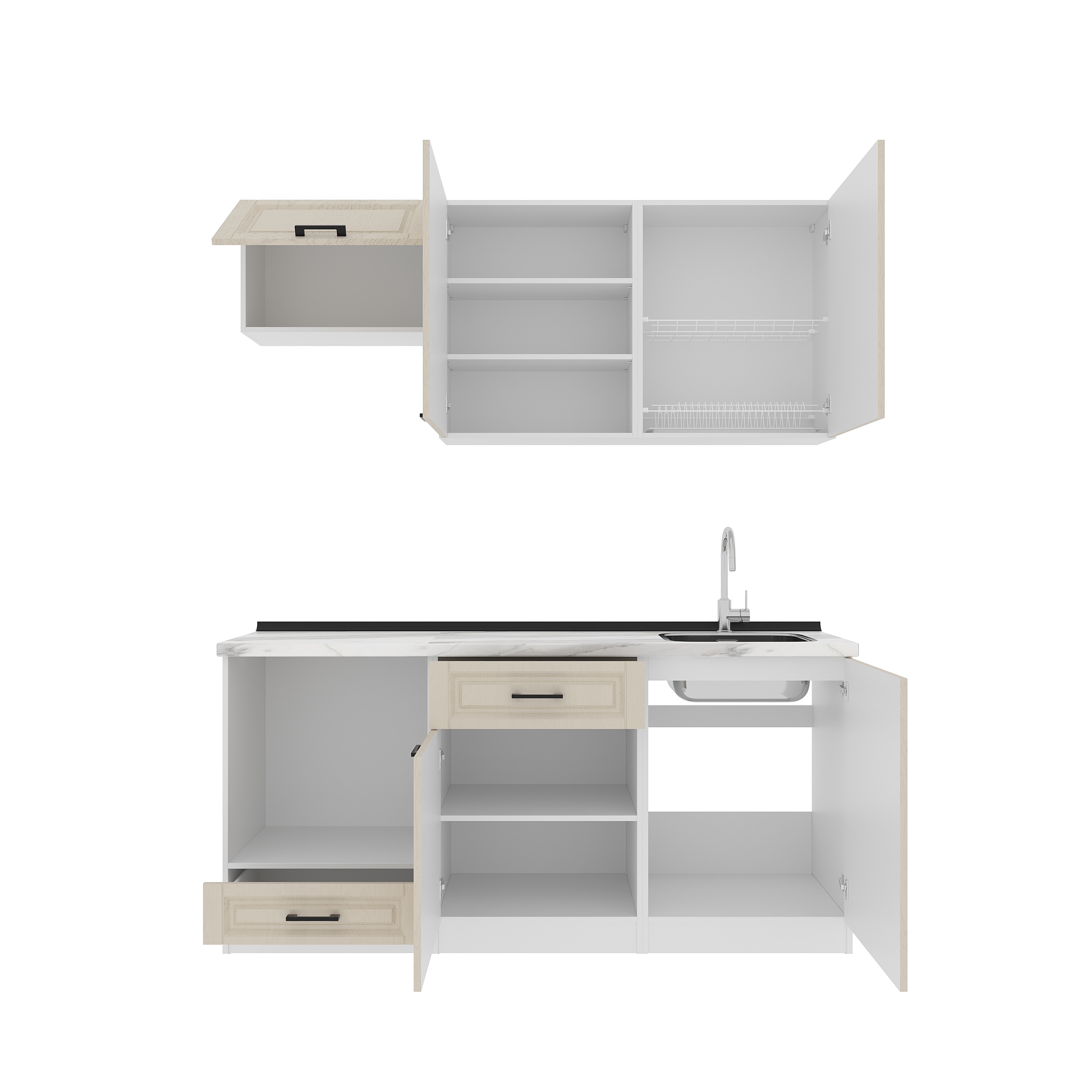 Kitchen: Luiza Classic, Marble, 180 cm