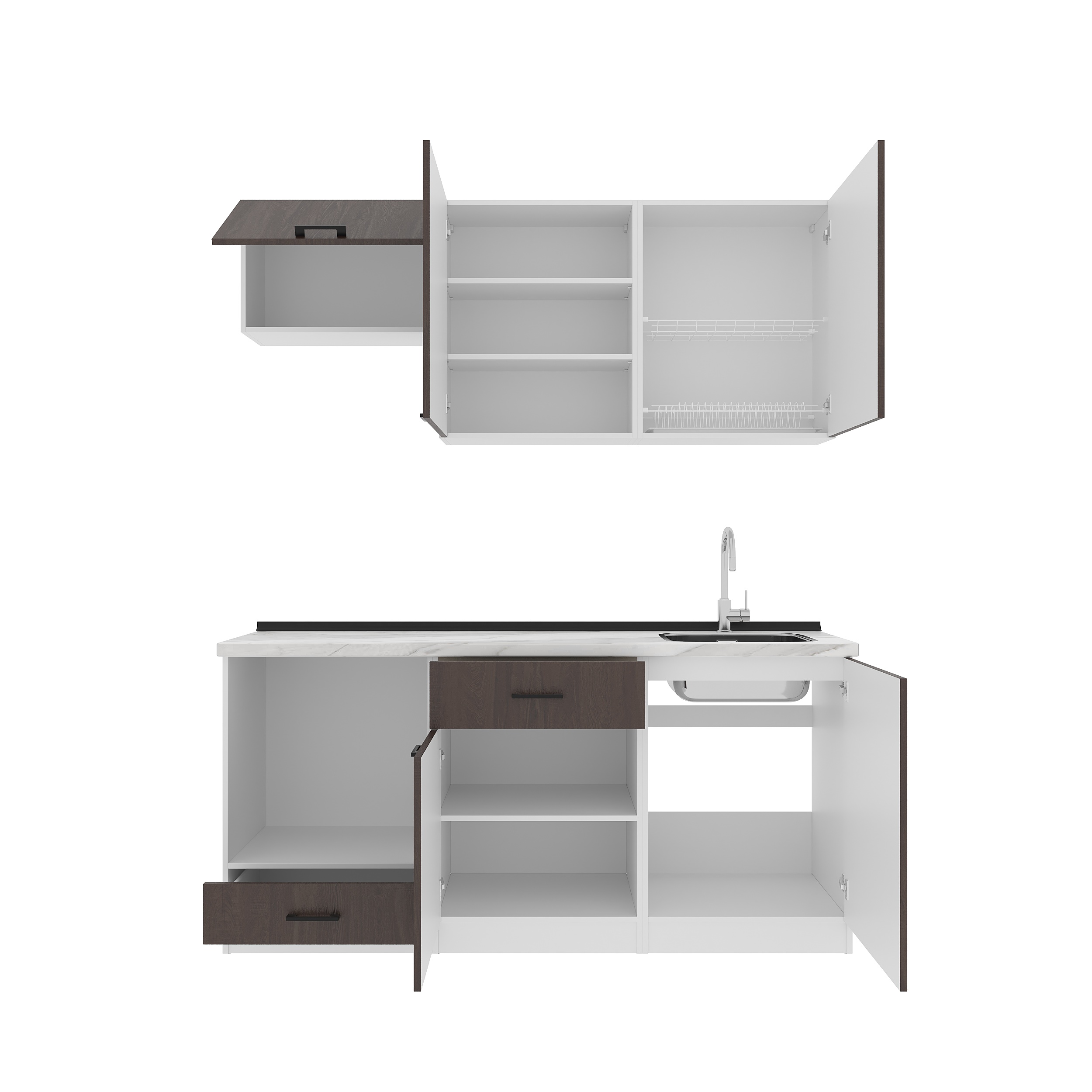 Set bucătărie: Luiza Modern, Marmură, 180 cm