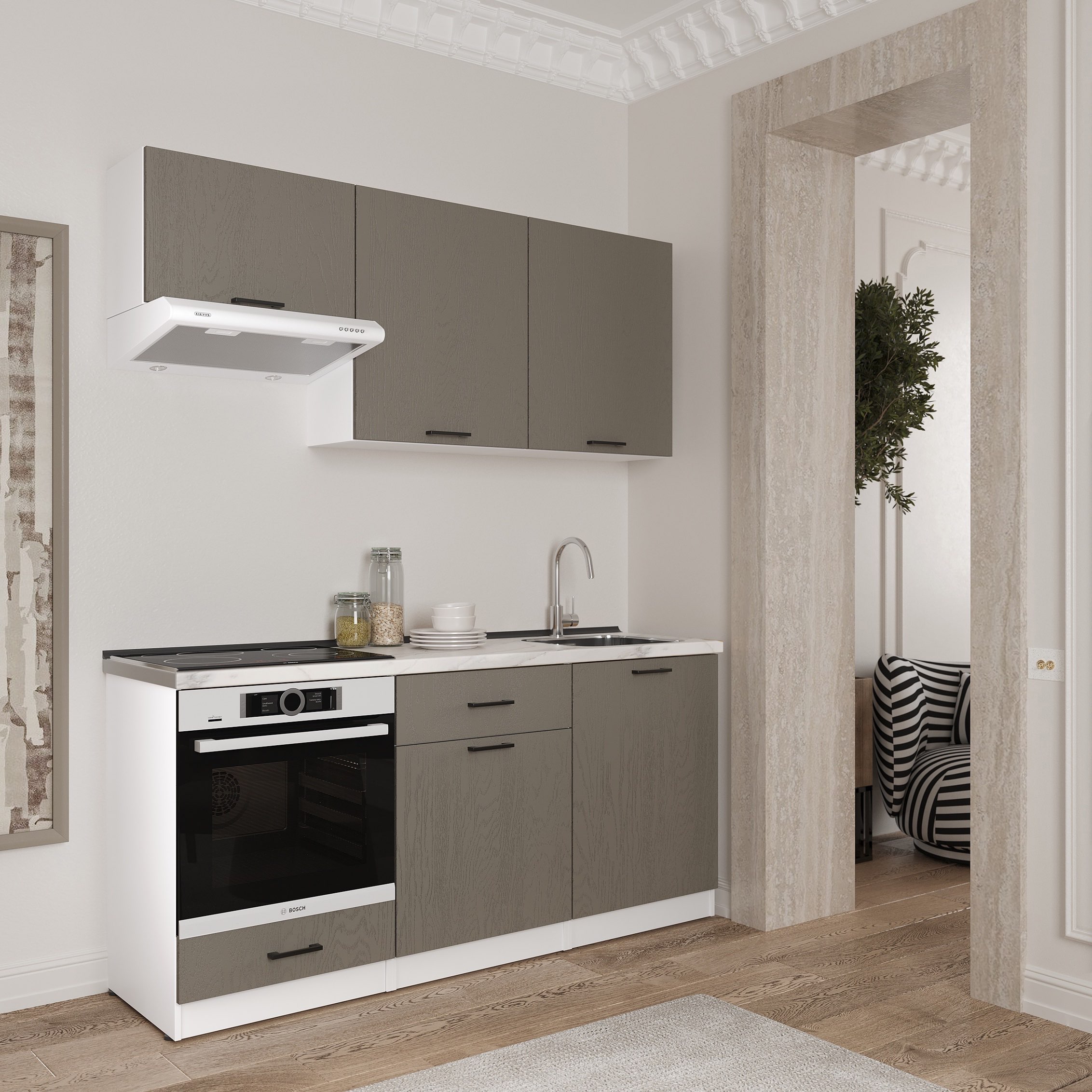 Кухонный гарнитур: Luiza Modern, Мрамор, 180 см