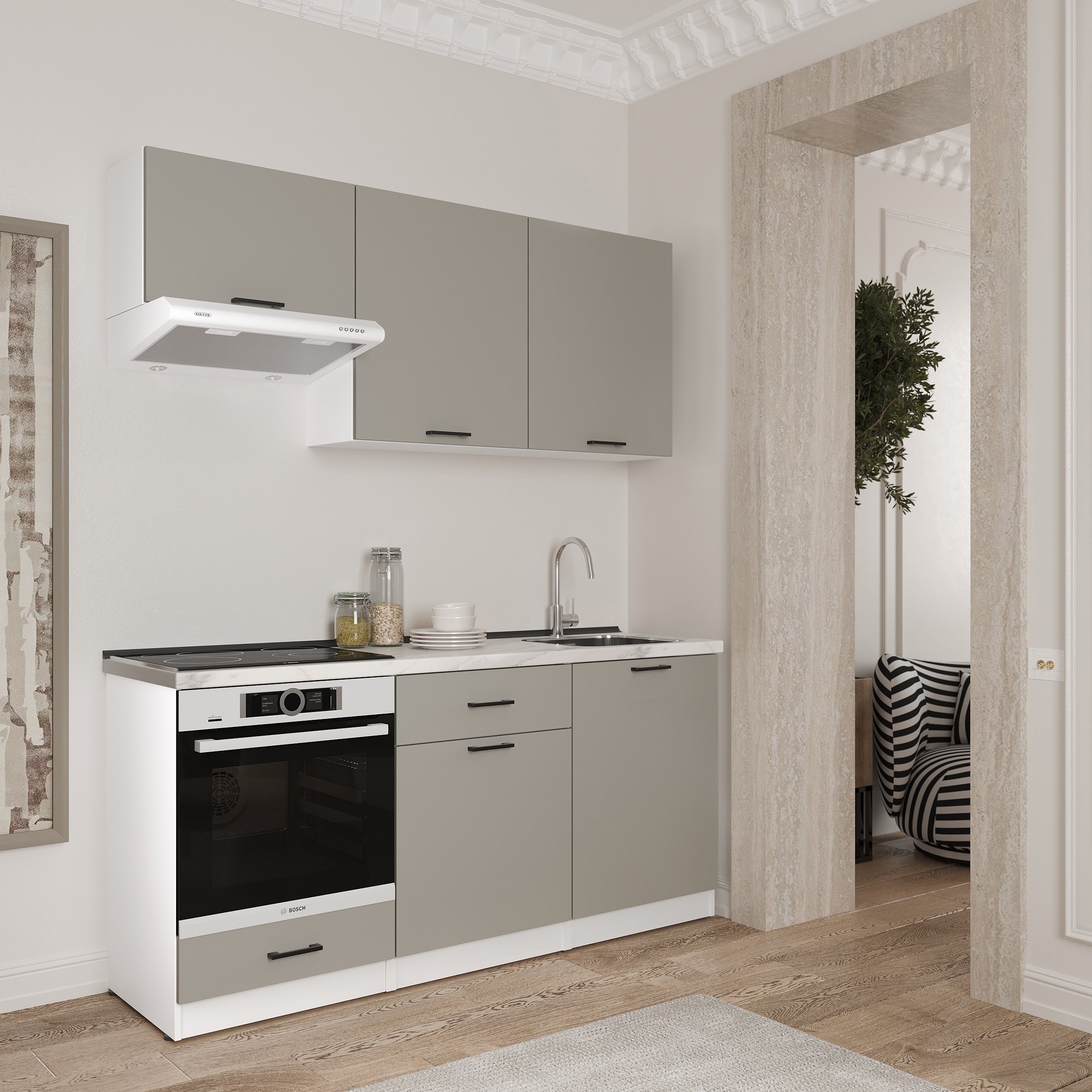Кухонный гарнитур: Luiza Modern, Мрамор, 180 см