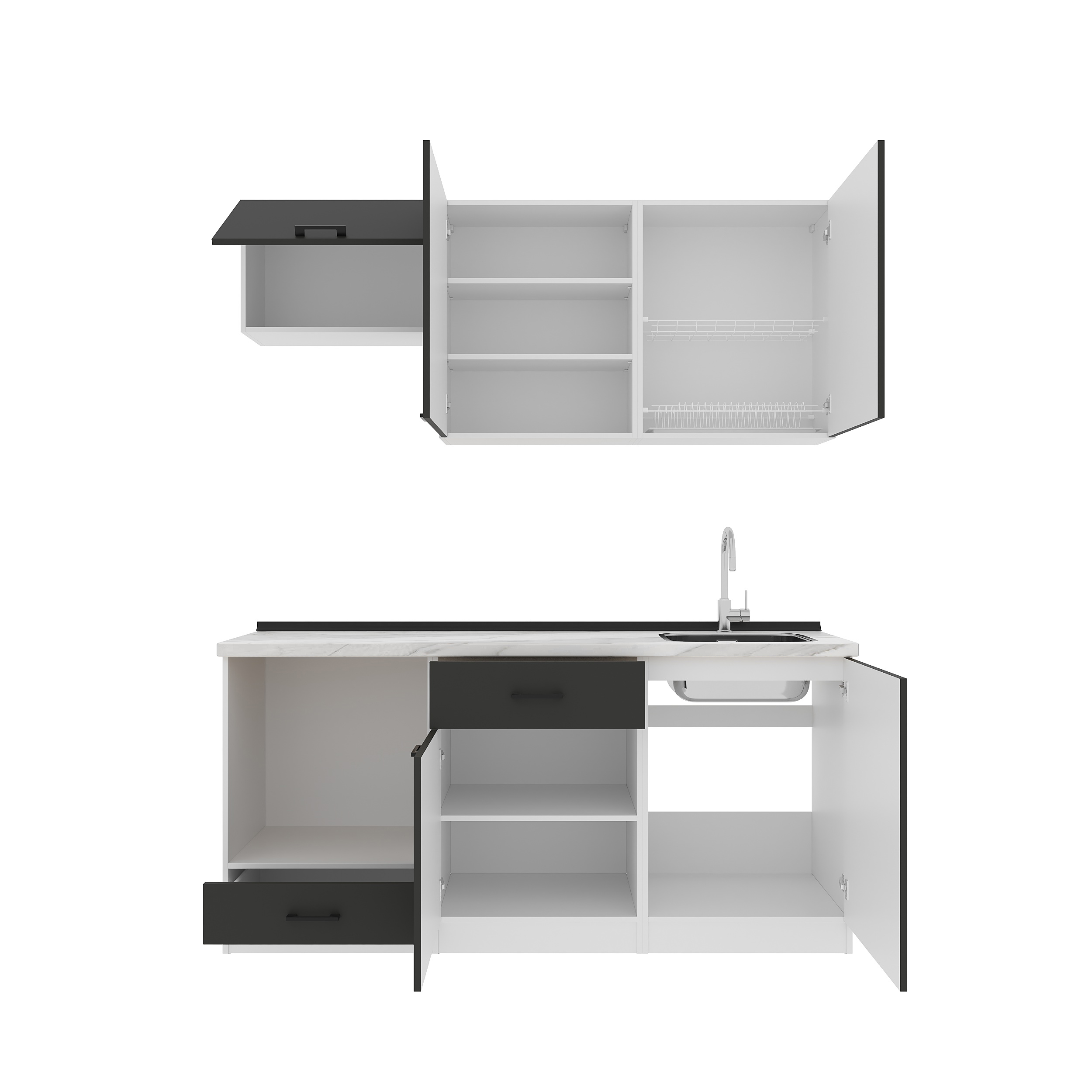 Set bucătărie: Luiza Modern, Marmură, 180 cm