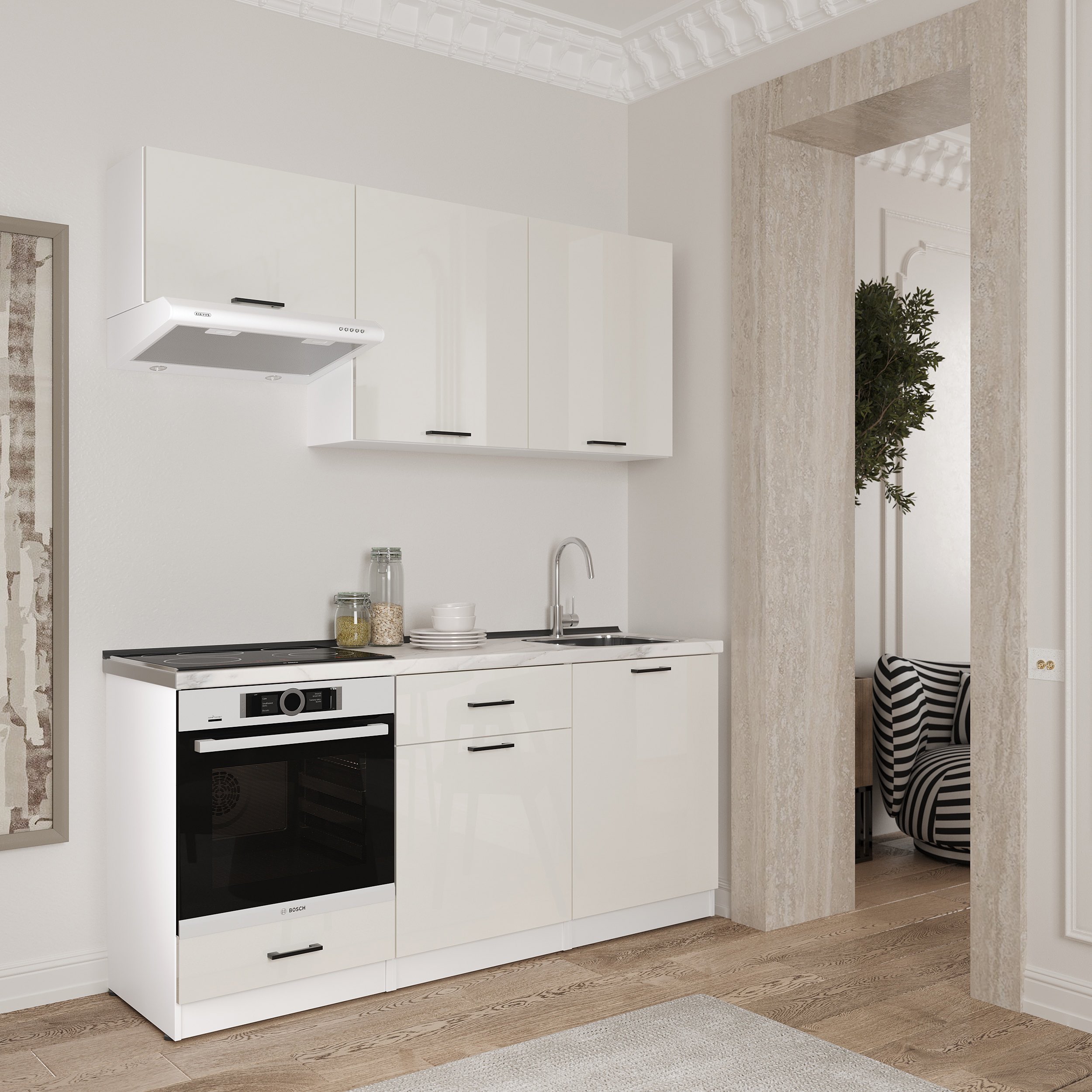 Кухонный гарнитур: Luiza Modern, Мрамор, 180 см
