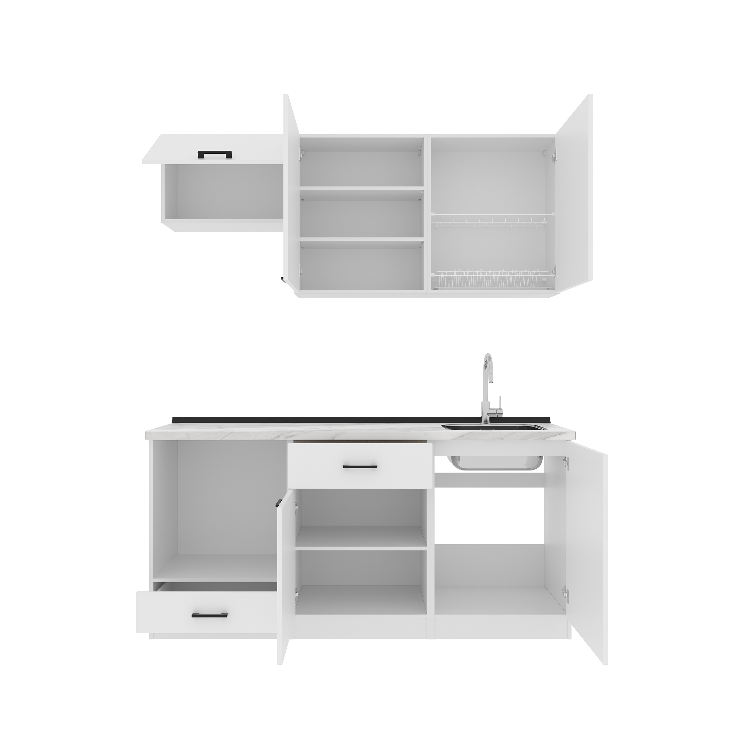 Set bucătărie: Luiza Modern, Marmură, 180 cm