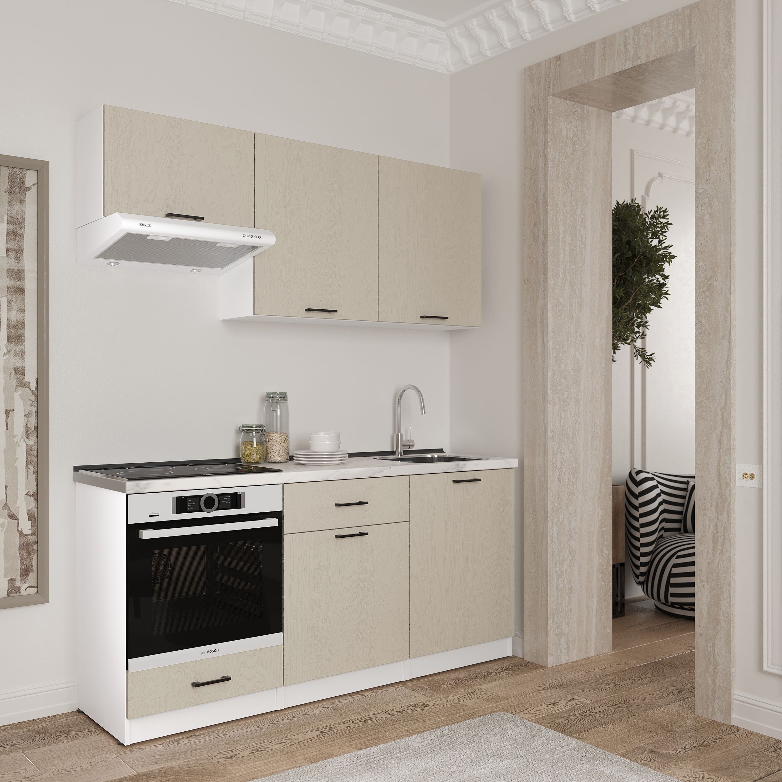 Кухонный гарнитур: Luiza Modern, Мрамор, 180 см