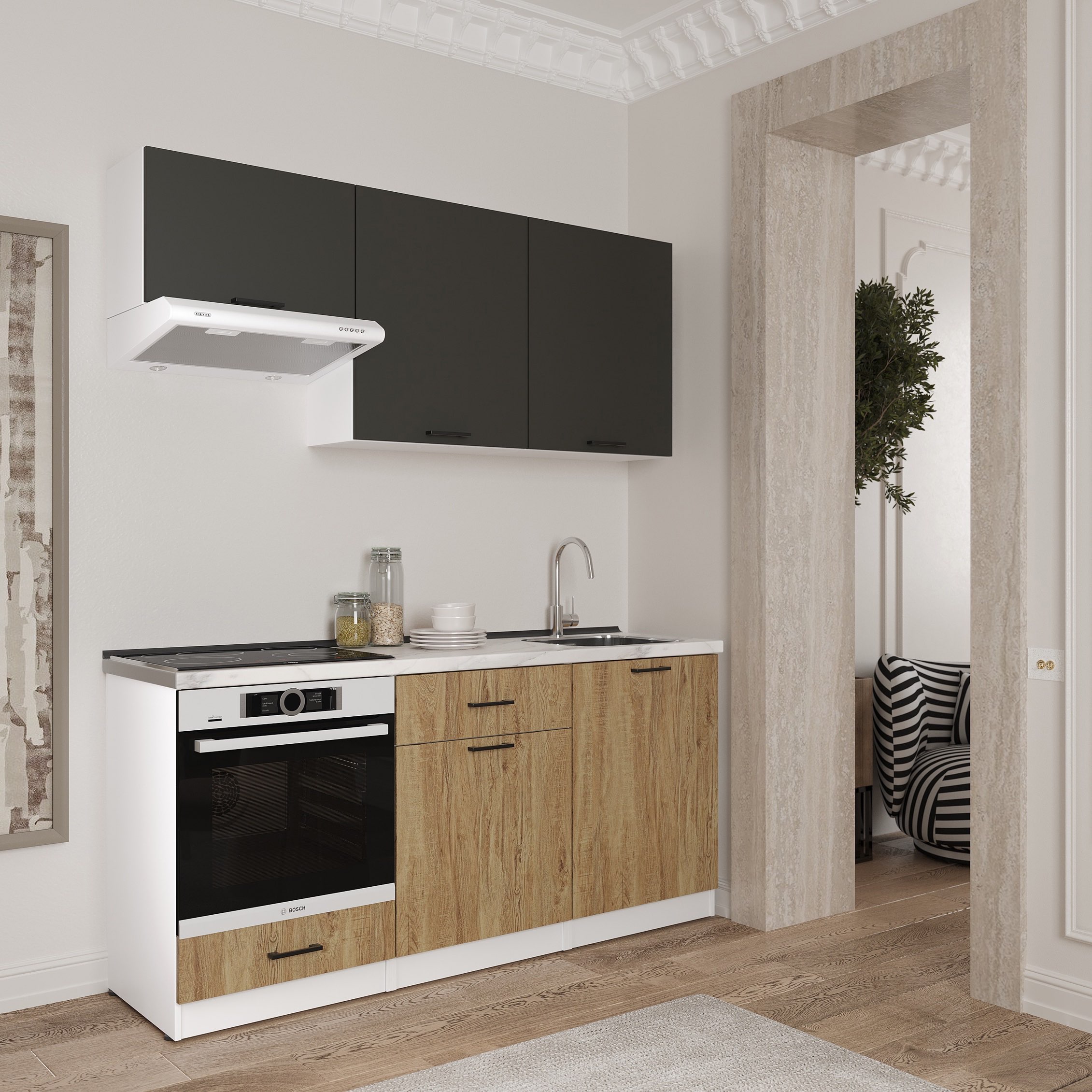 Кухонный гарнитур: Luiza Modern, Мрамор, 180 см
