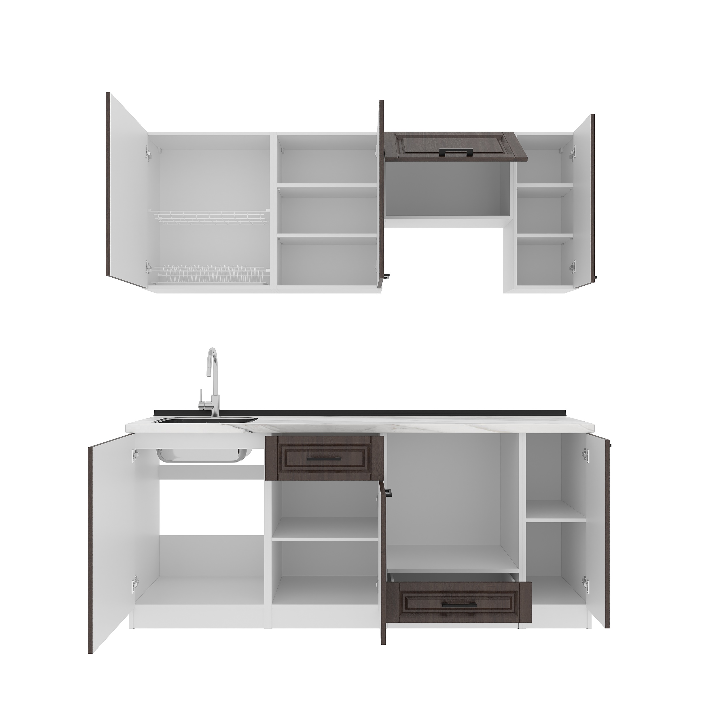 Set bucătărie: Regina "A" Classic, Marmură, 200 cm