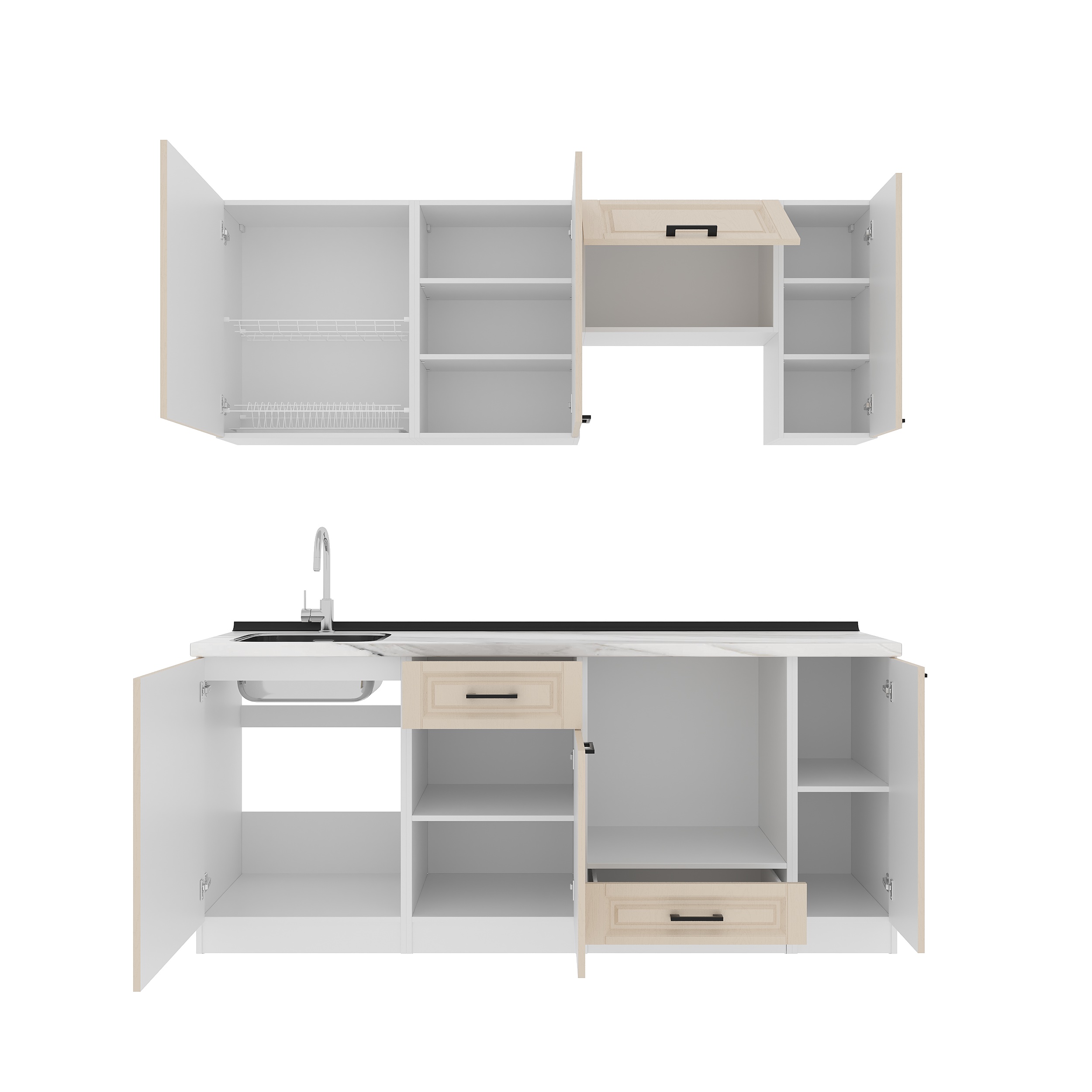 Kitchen: Regina "A" Classic, Мрамор, 200 cm