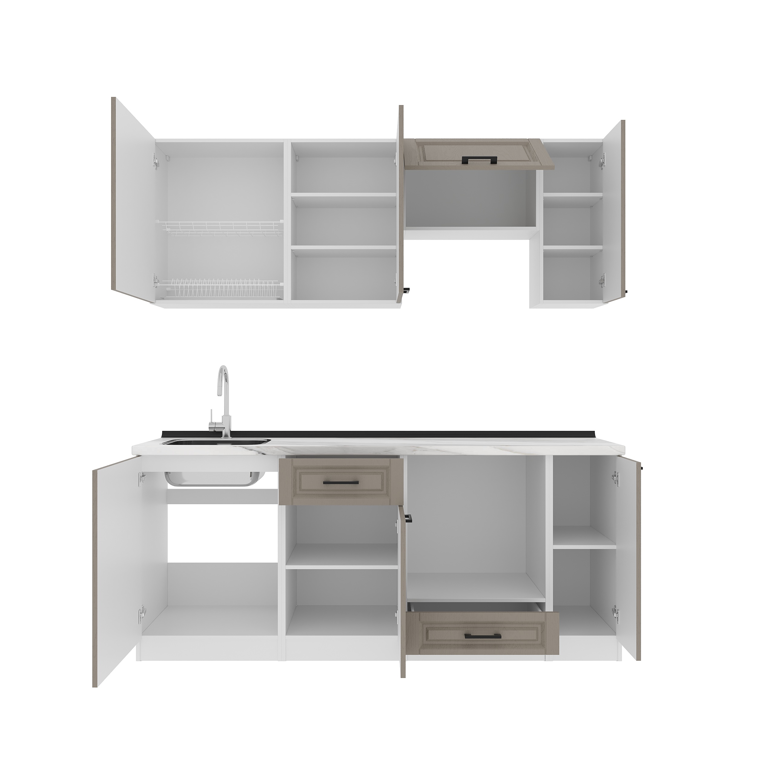 Set bucătărie: Regina "A" Classic, Marmură, 200 cm