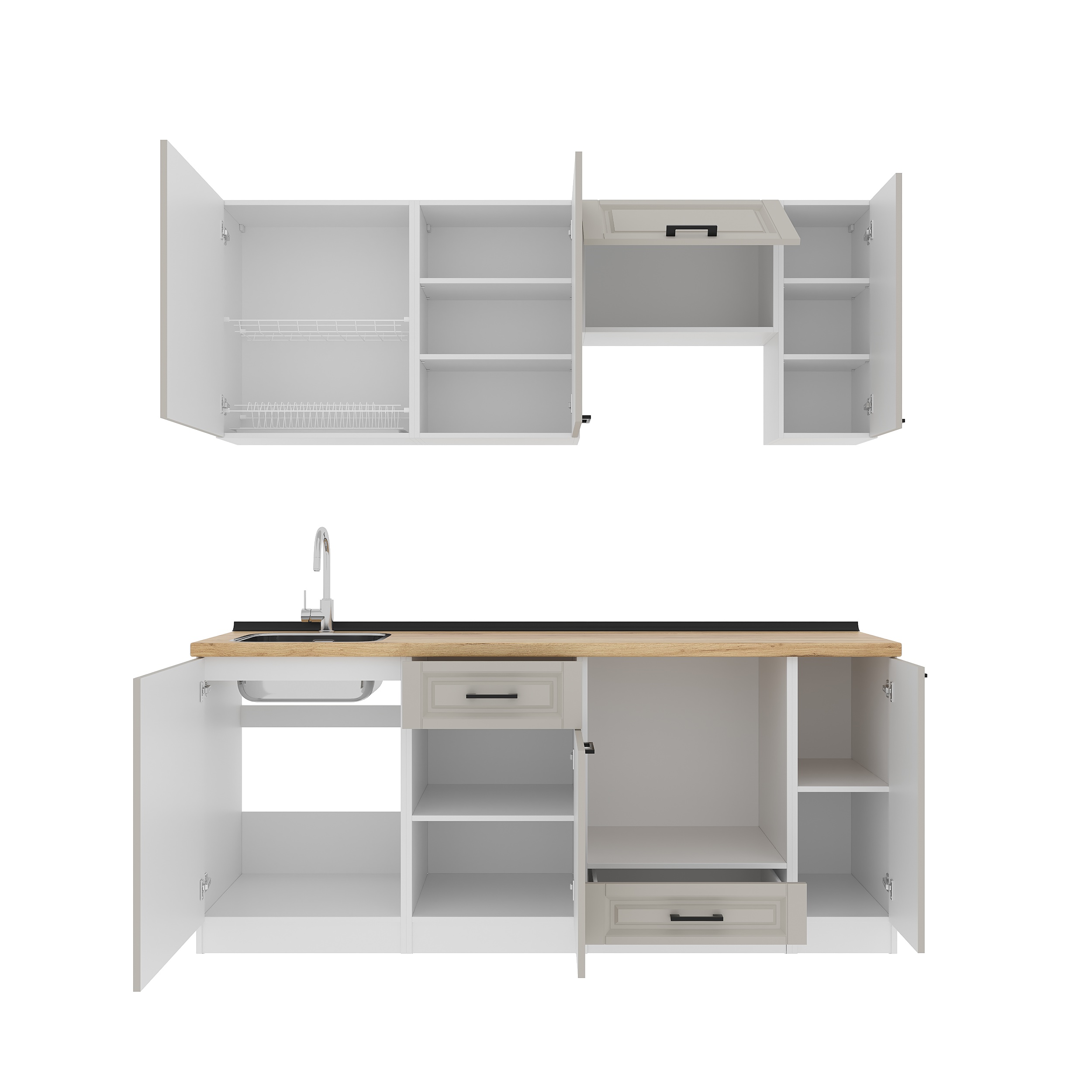 Set bucătărie: Regina "A" Classic, Stejar Auriu, 200 cm