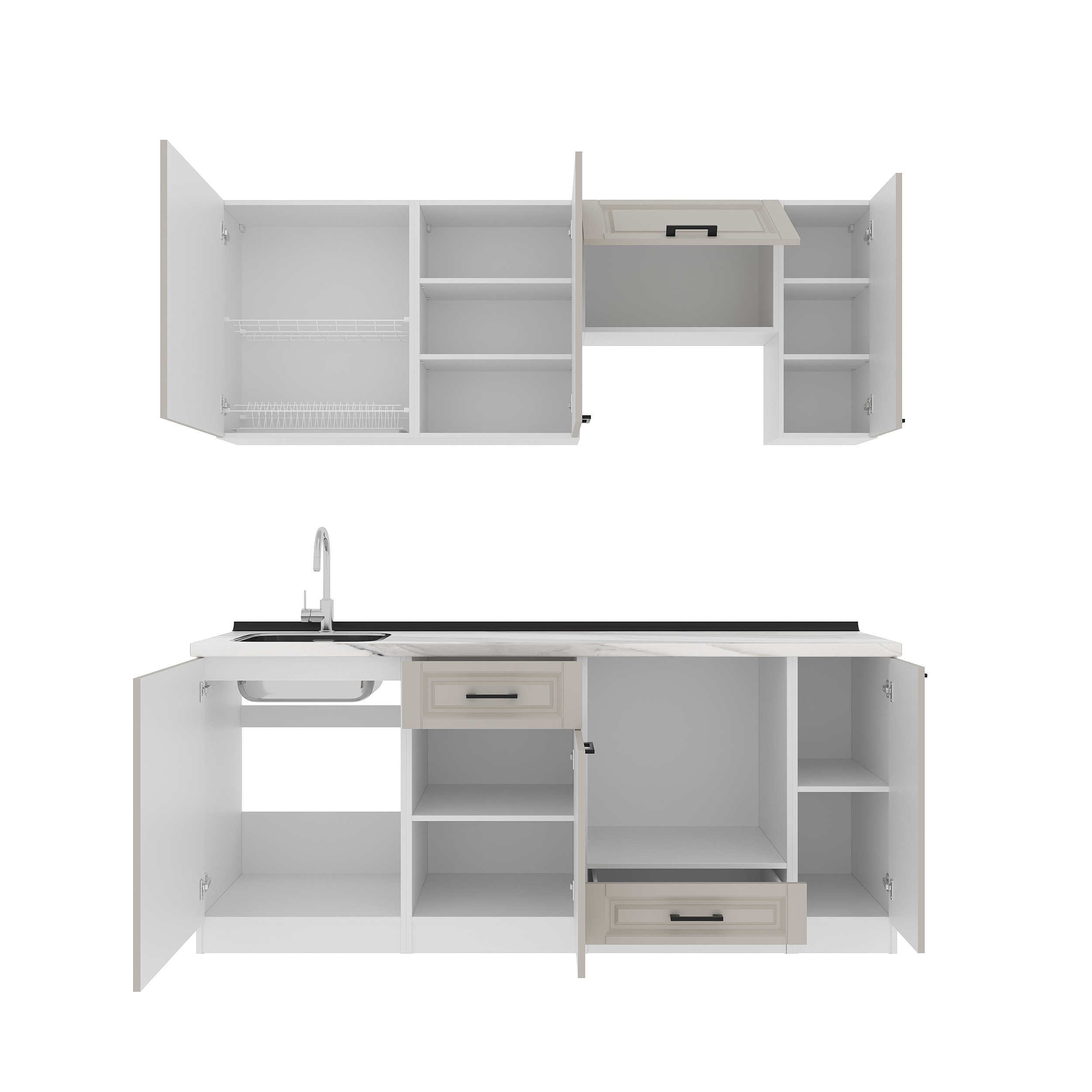Set bucătărie: Regina "A" Classic, Marmură, 200 cm